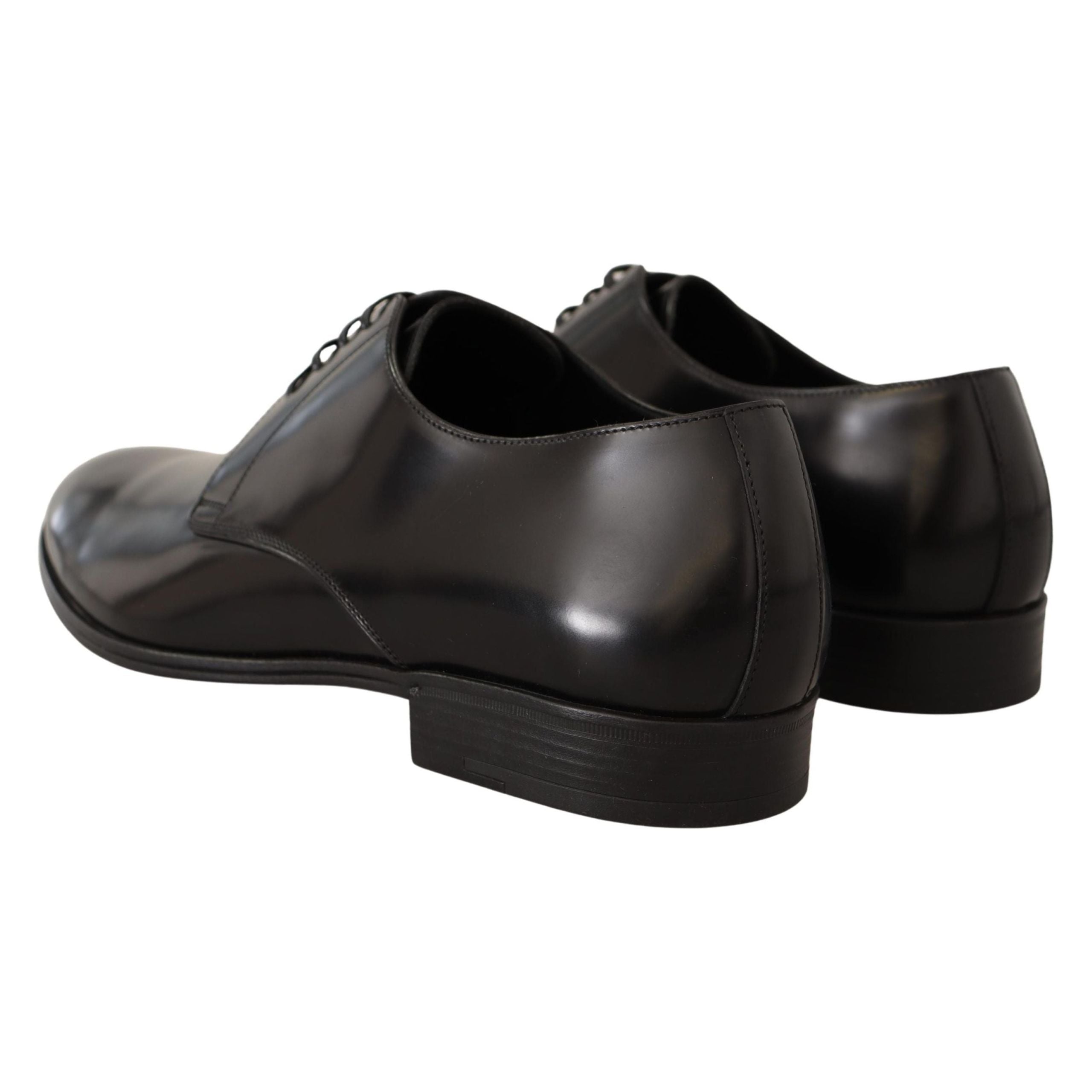 Dolce & Gabbana Black Leather Derby Shoes for Sophistication