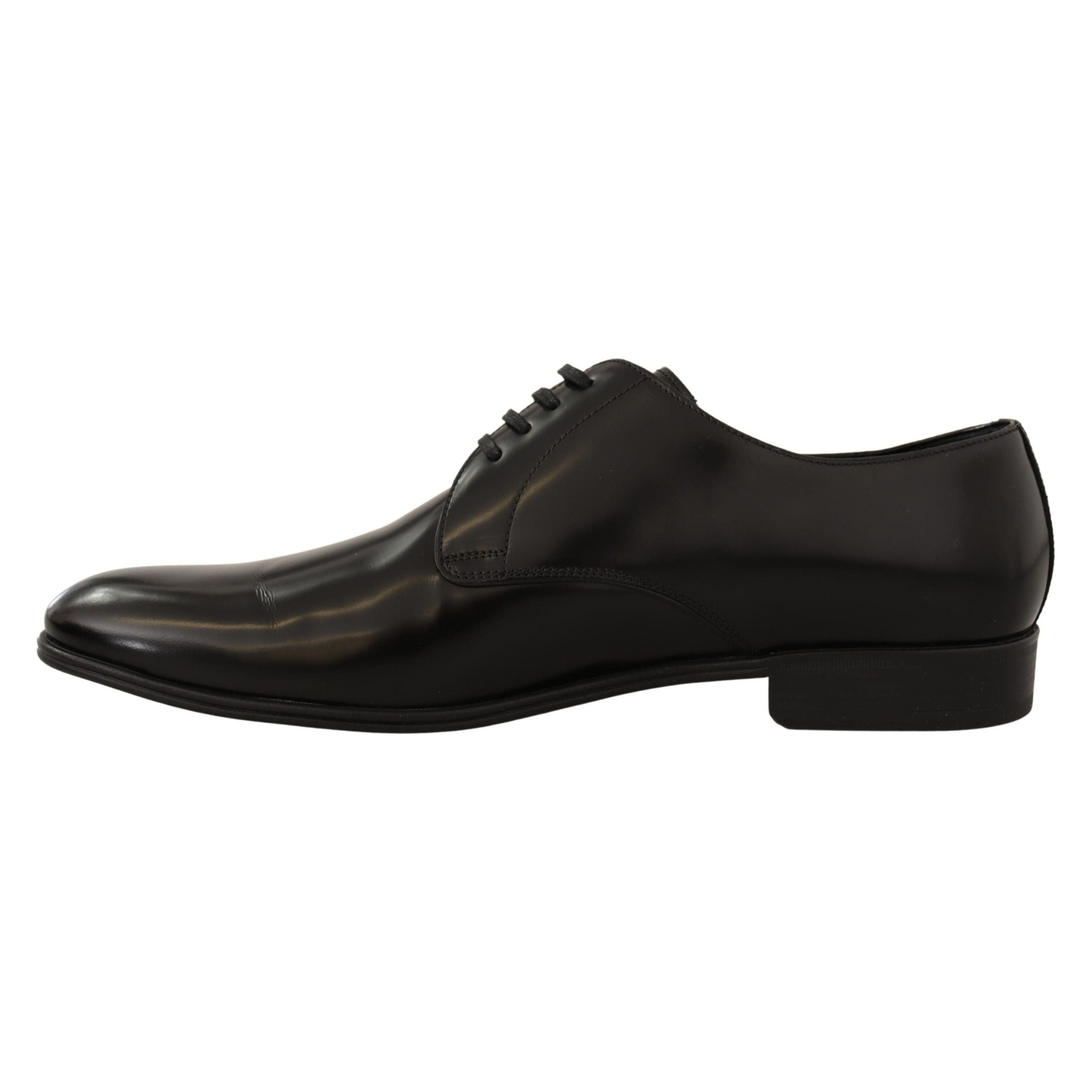 Dolce & Gabbana Black Leather Derby Shoes for Sophistication
