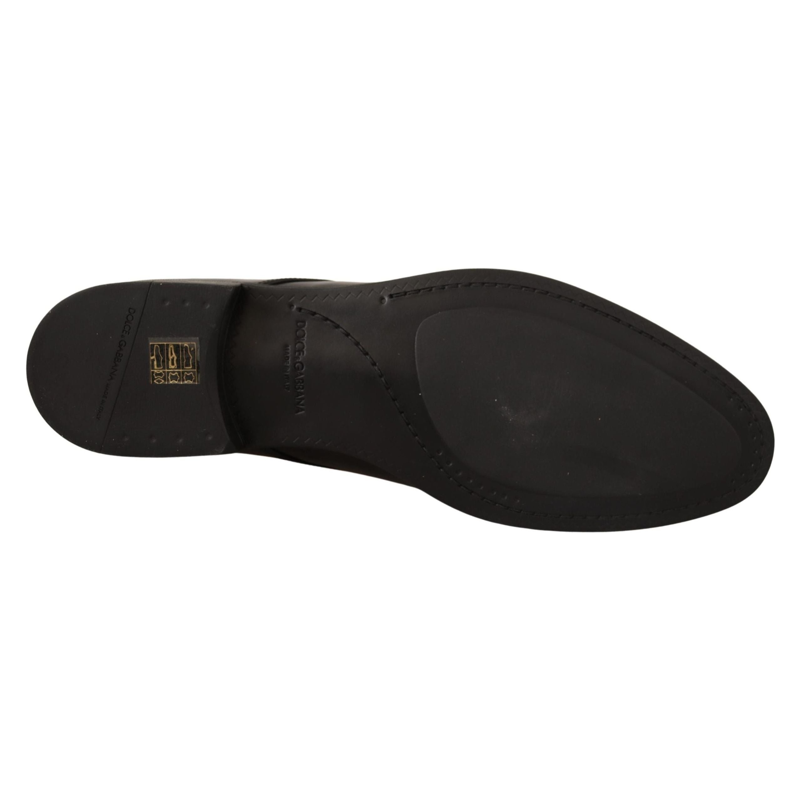 Dolce & Gabbana Black Leather Derby Shoes for Sophistication