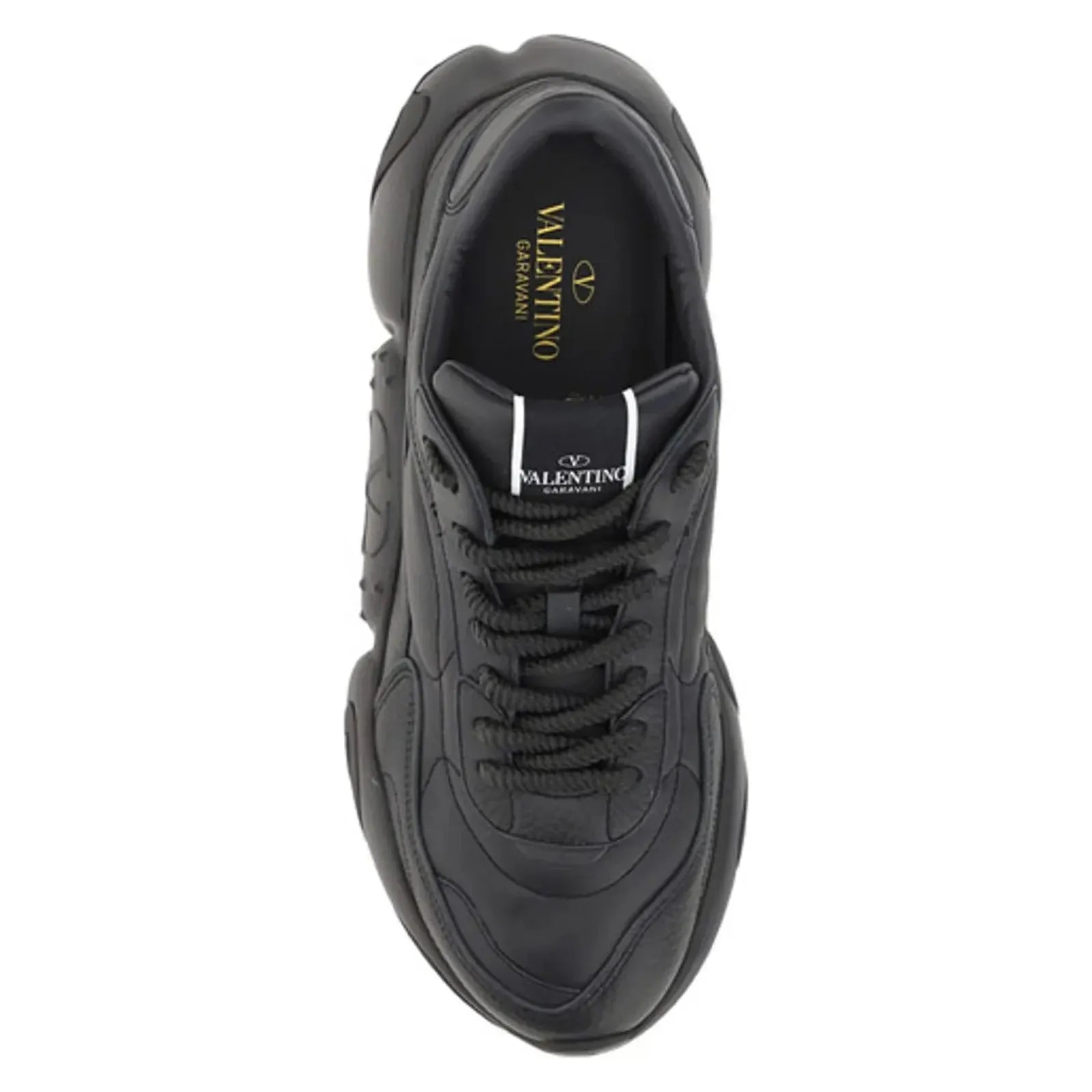 Valentino White Calf Leather Low-Top Sneakers