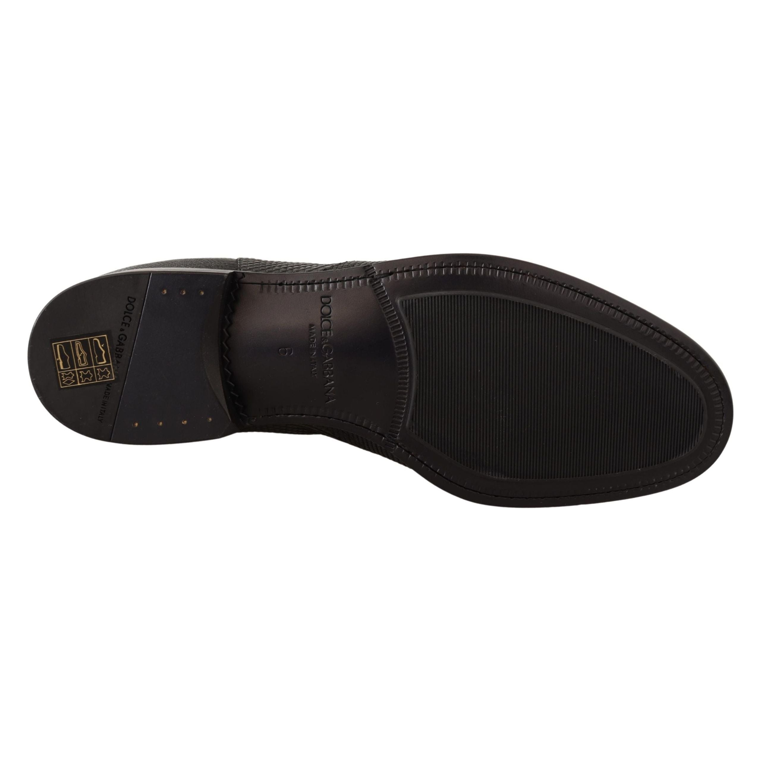 Dolce & Gabbana Black Lizard Skin Derby Boots