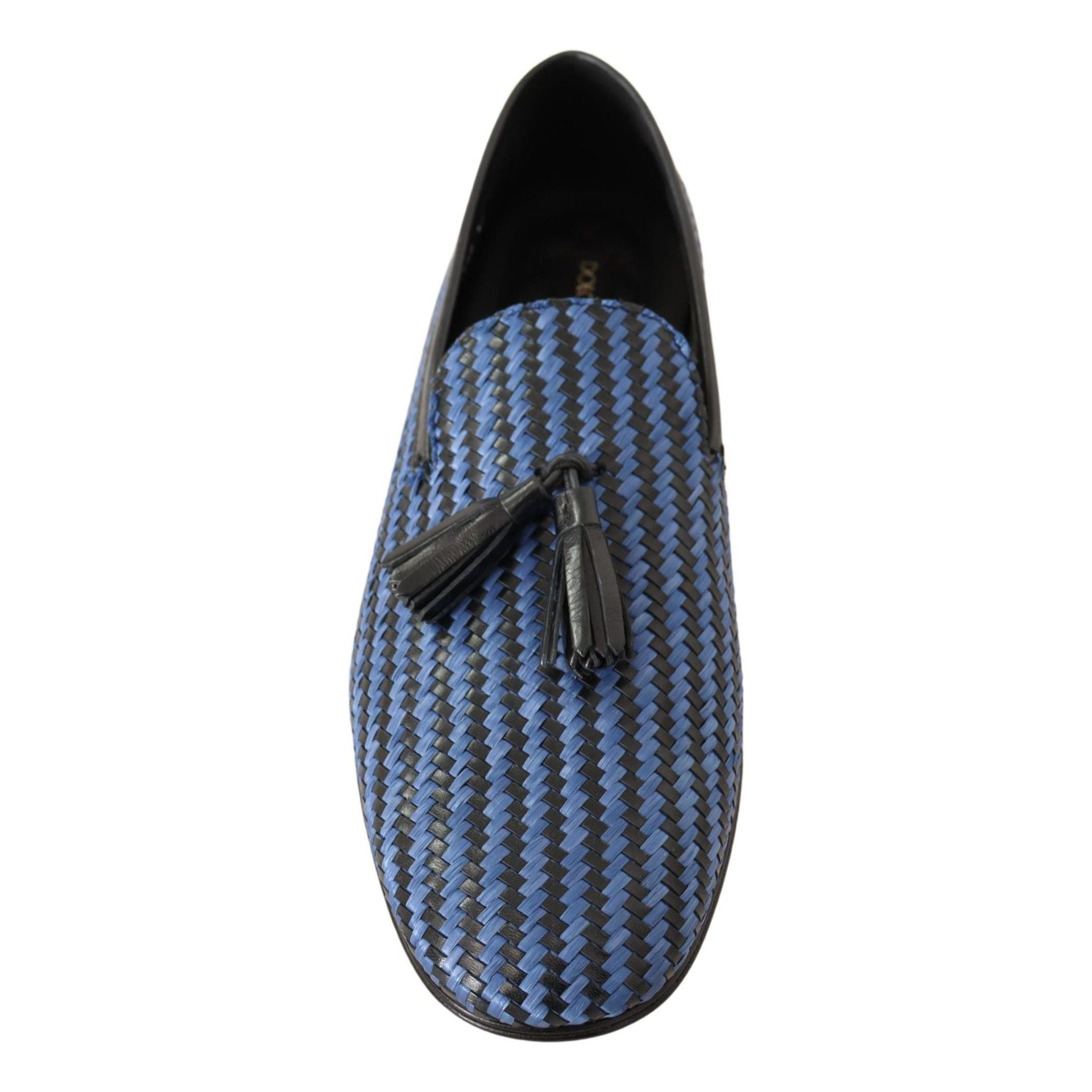 Dolce & Gabbana Brown Woven Leather Loafers