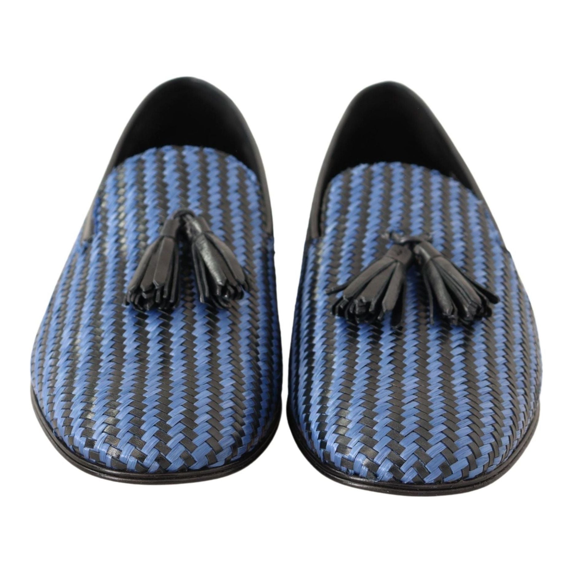 Dolce & Gabbana Brown Woven Leather Loafers