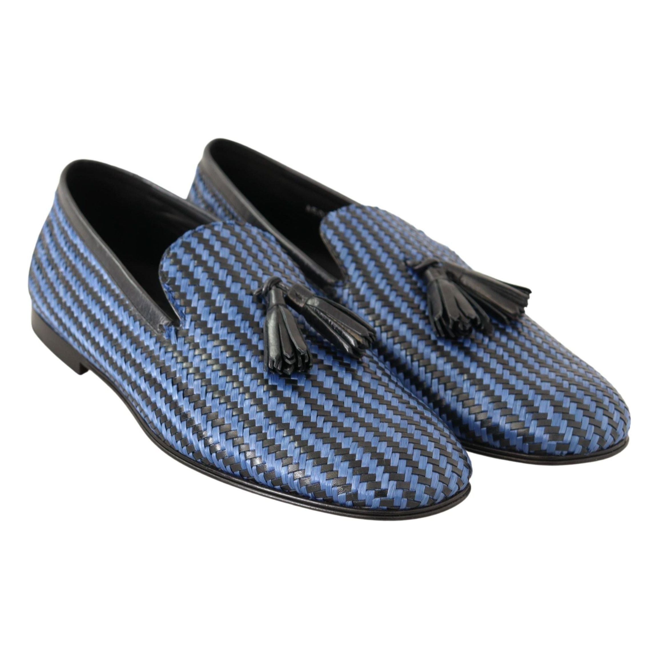 Dolce & Gabbana Brown Woven Leather Loafers