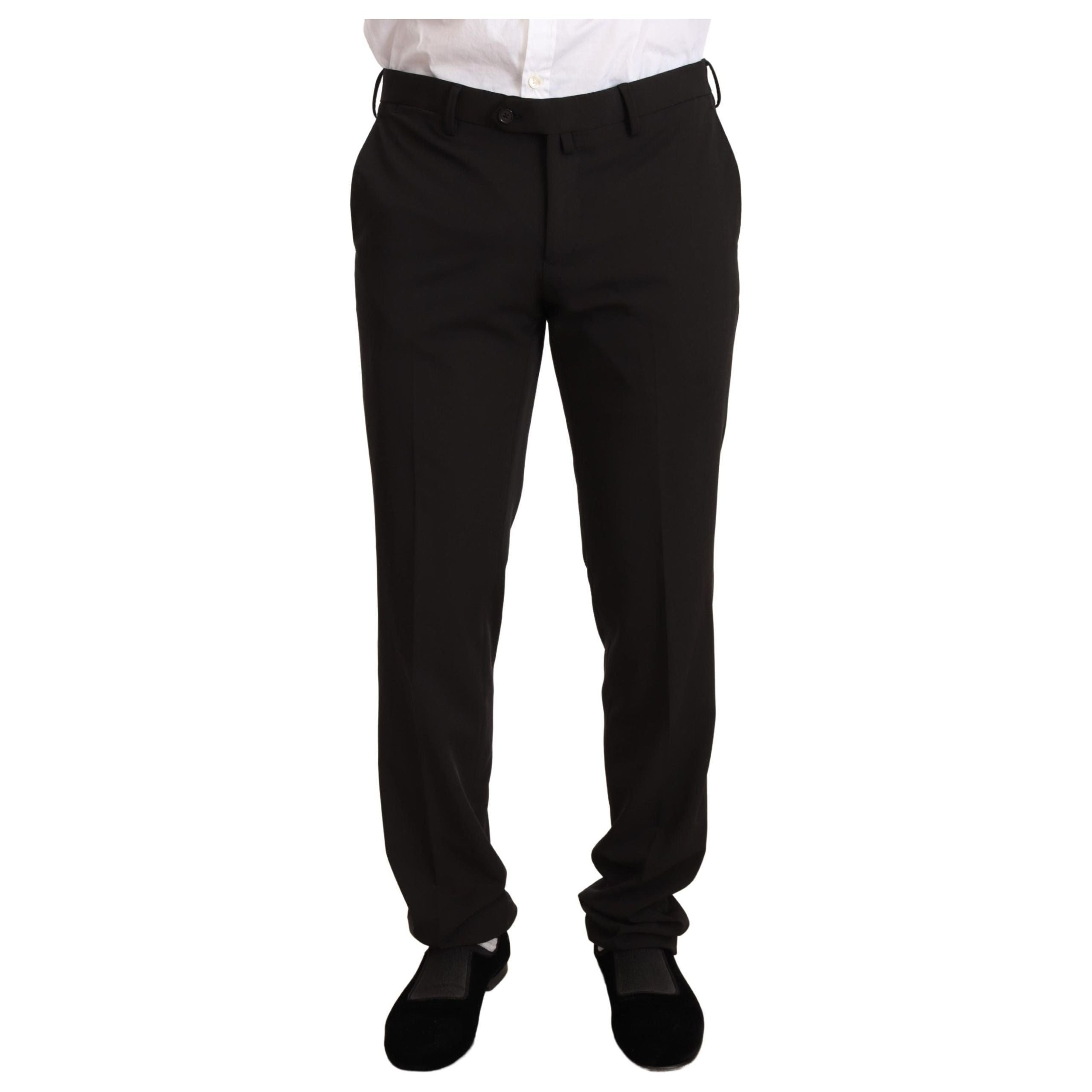 Domenico Tagliente Black Wool Slim Fit Two-Piece Suit