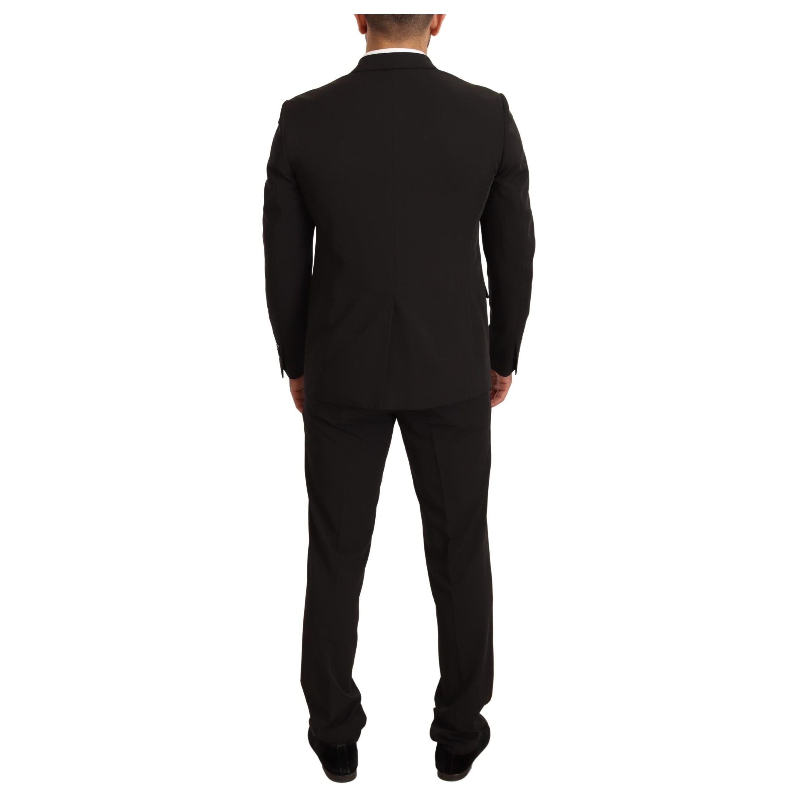Domenico Tagliente Black Wool Slim Fit Two-Piece Suit