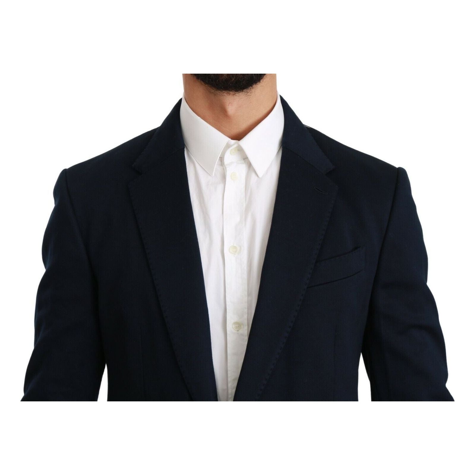 Dolce & Gabbana Dark Blue Wool Blazer