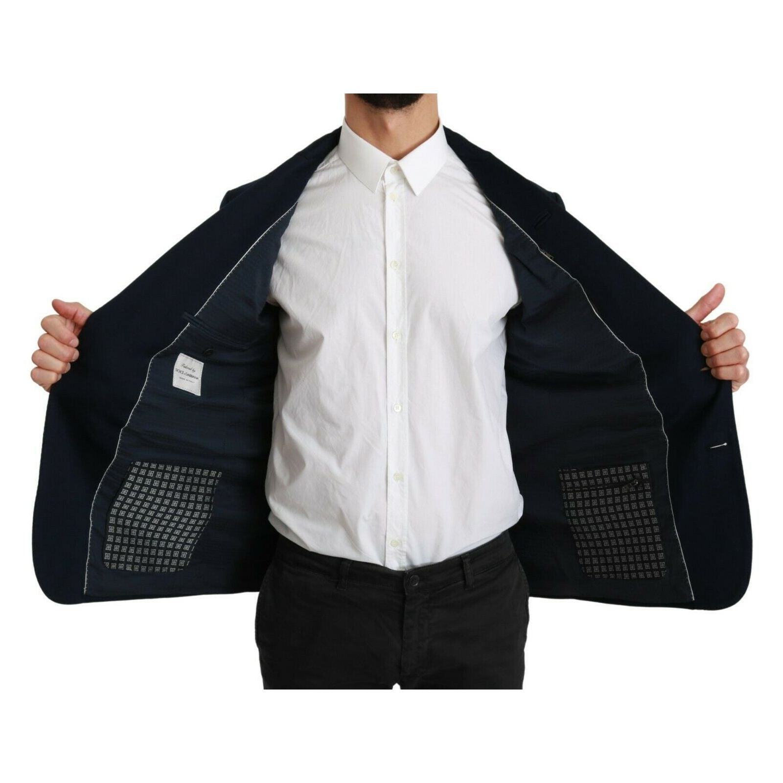 Dolce & Gabbana Dark Blue Wool Blazer