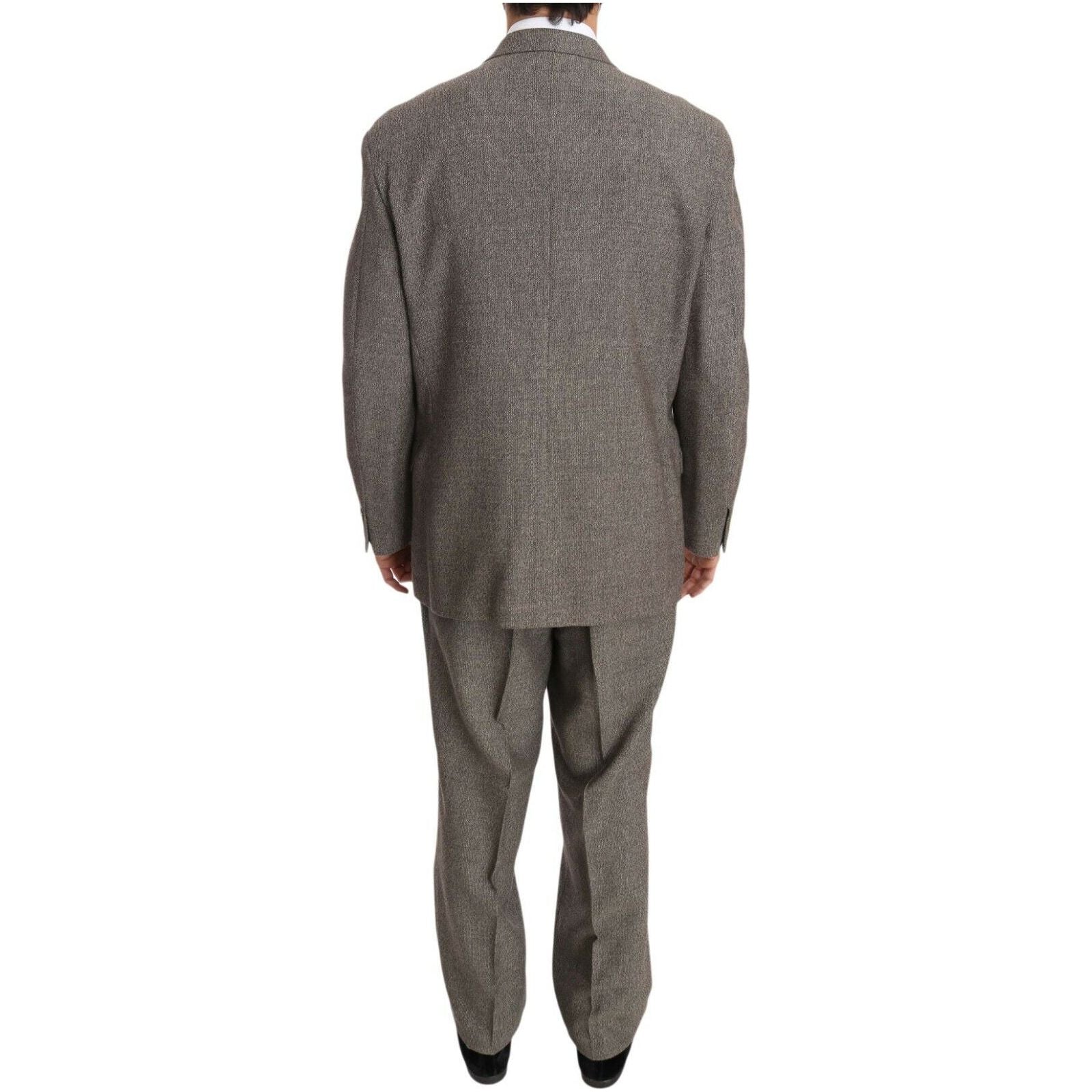 Fendi Light Brown Wool Suit for Distinguished Style