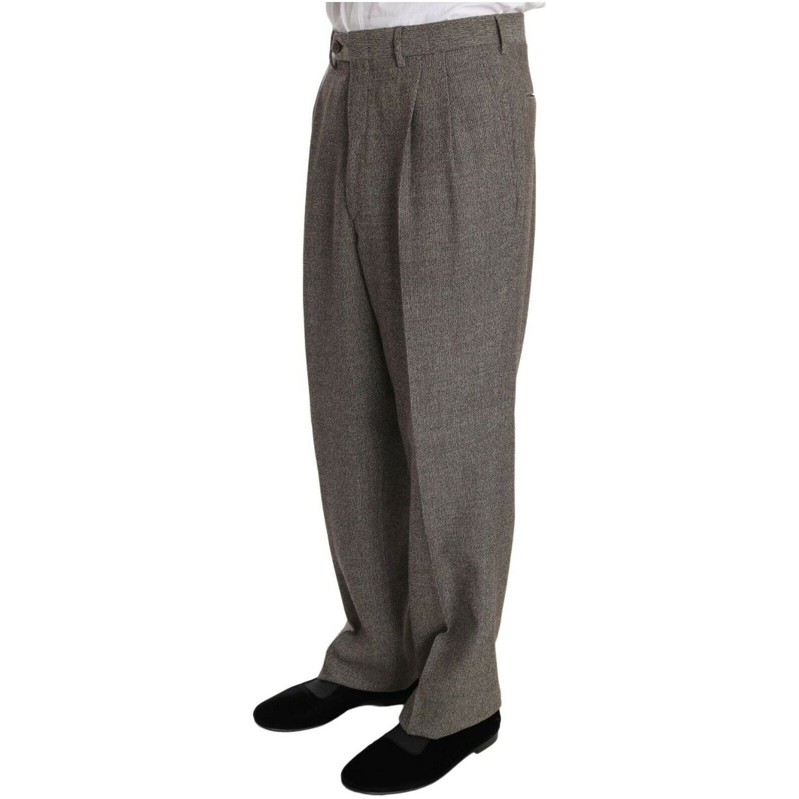 Fendi Light Brown Wool Suit for Distinguished Style