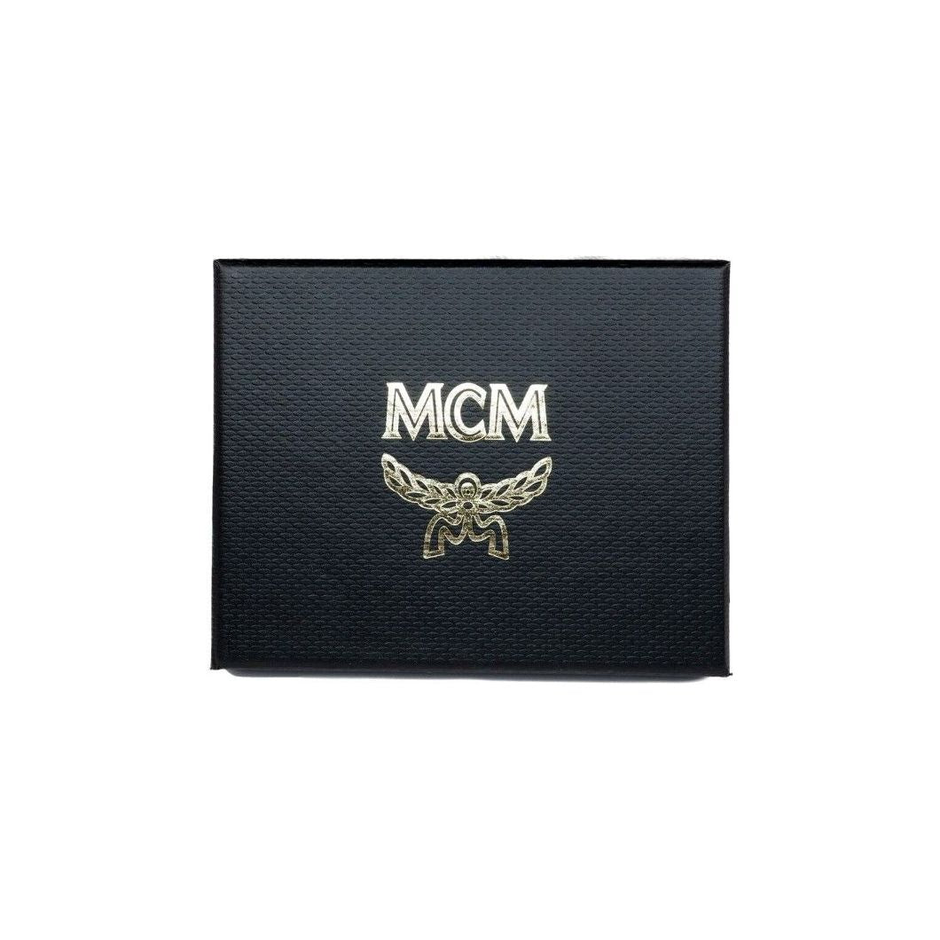 MCM Neon Yellow Visetos Leather Card Case Wallet