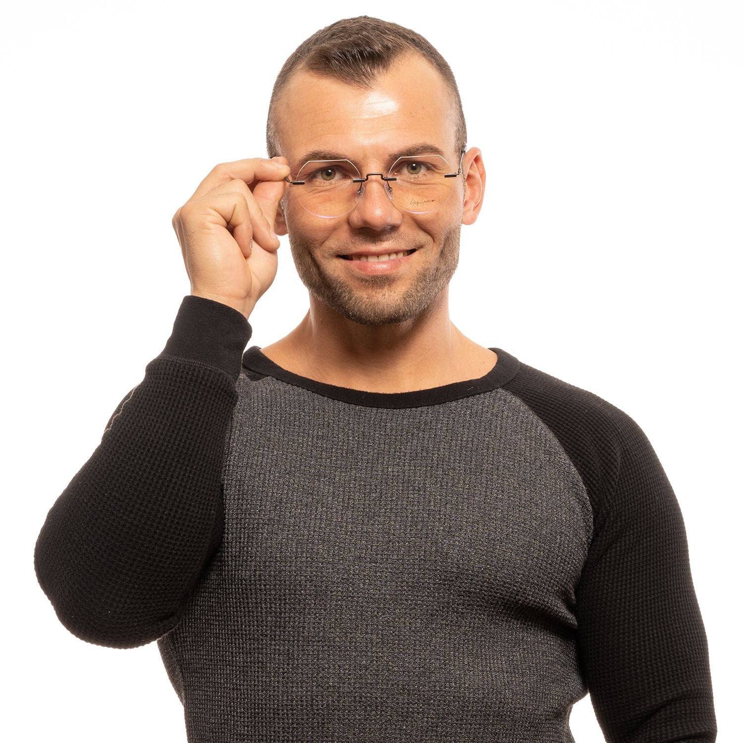Yohji Yamamoto Gray Metal Optical Frames for Elevated Style