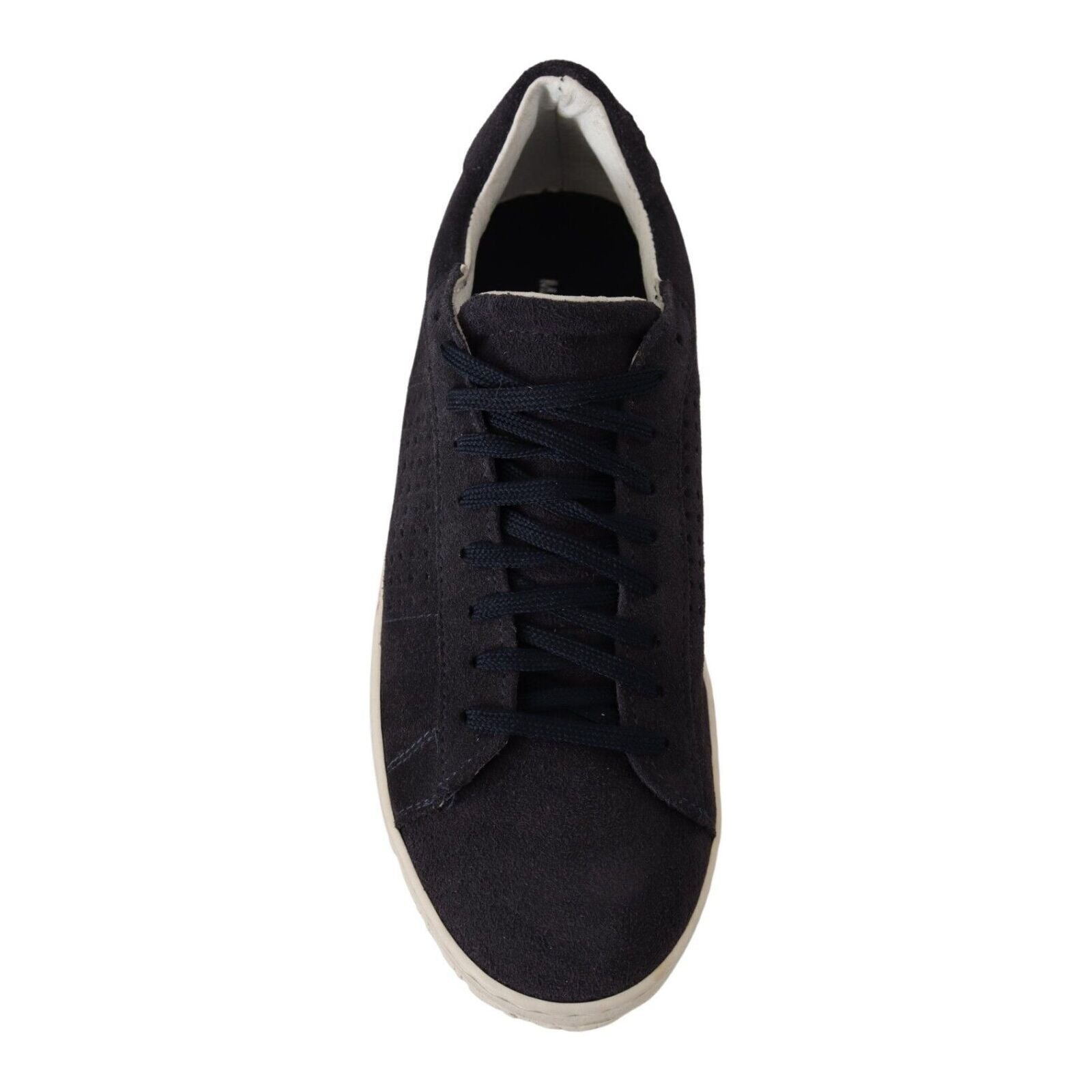 La Scarpa Italiana Black Suede Low Top Sneakers