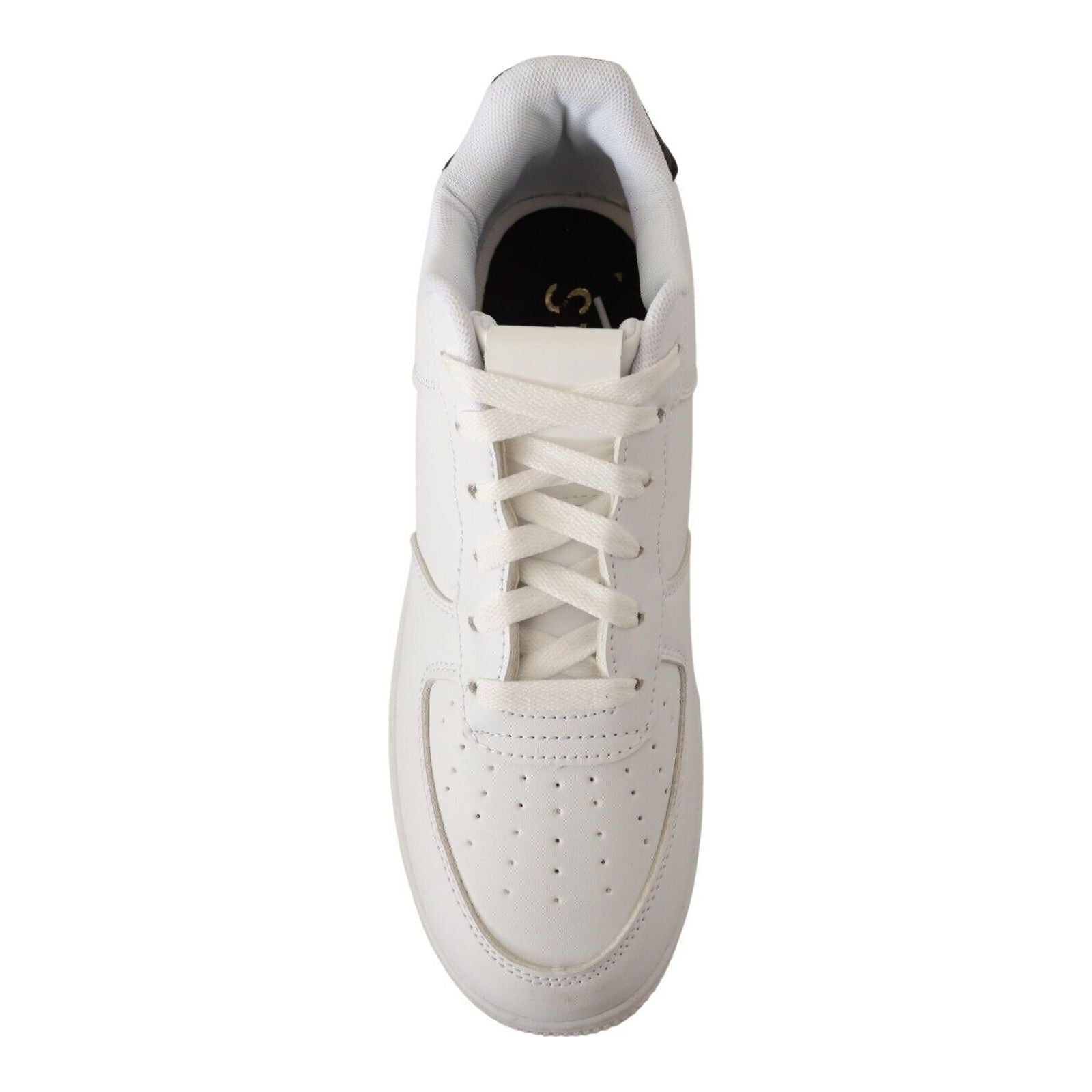SIGNS White Leather Low Top Sneakers for Effortless Elegance