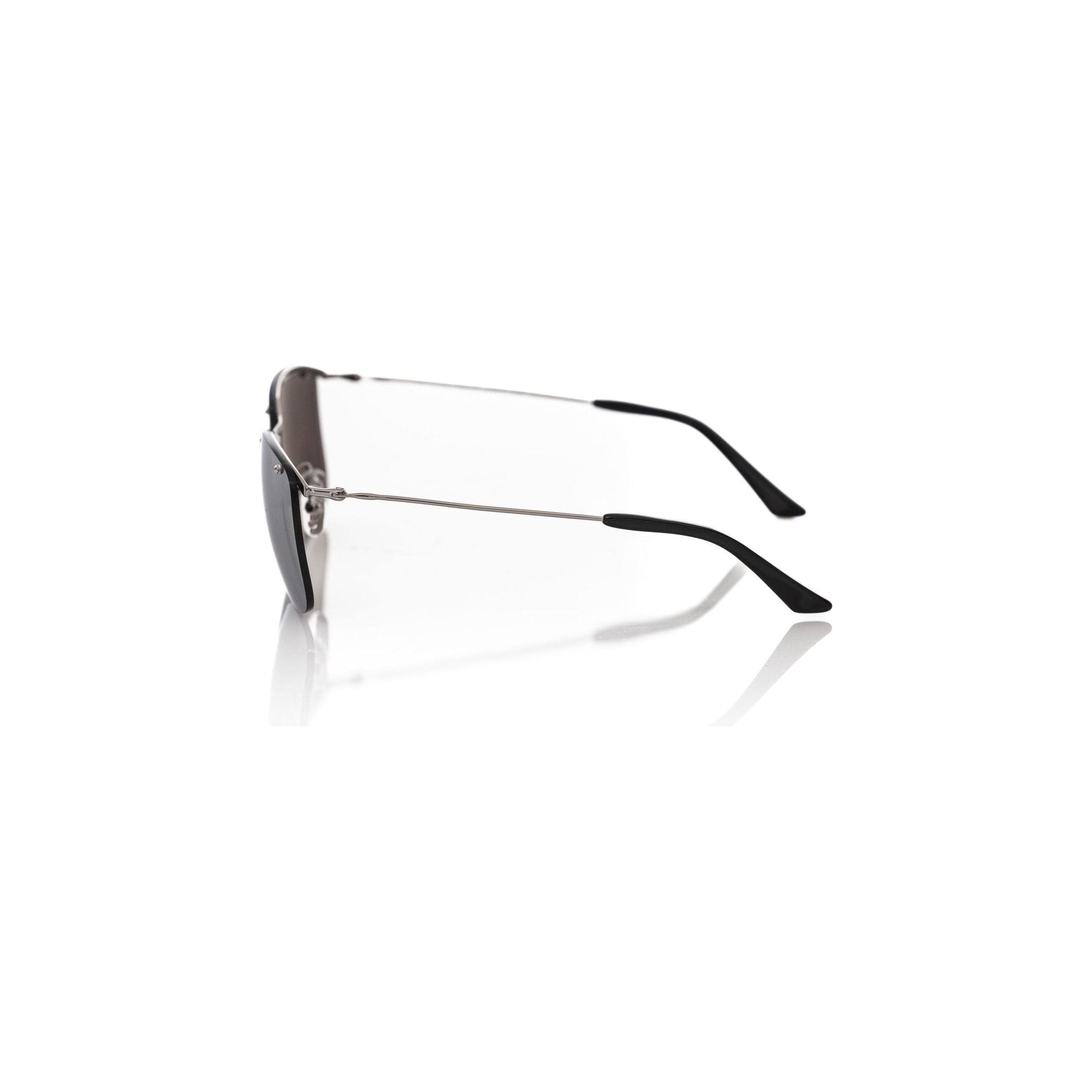 Frankie Morello Silver Metallic Sunglass for Effortless Elegance