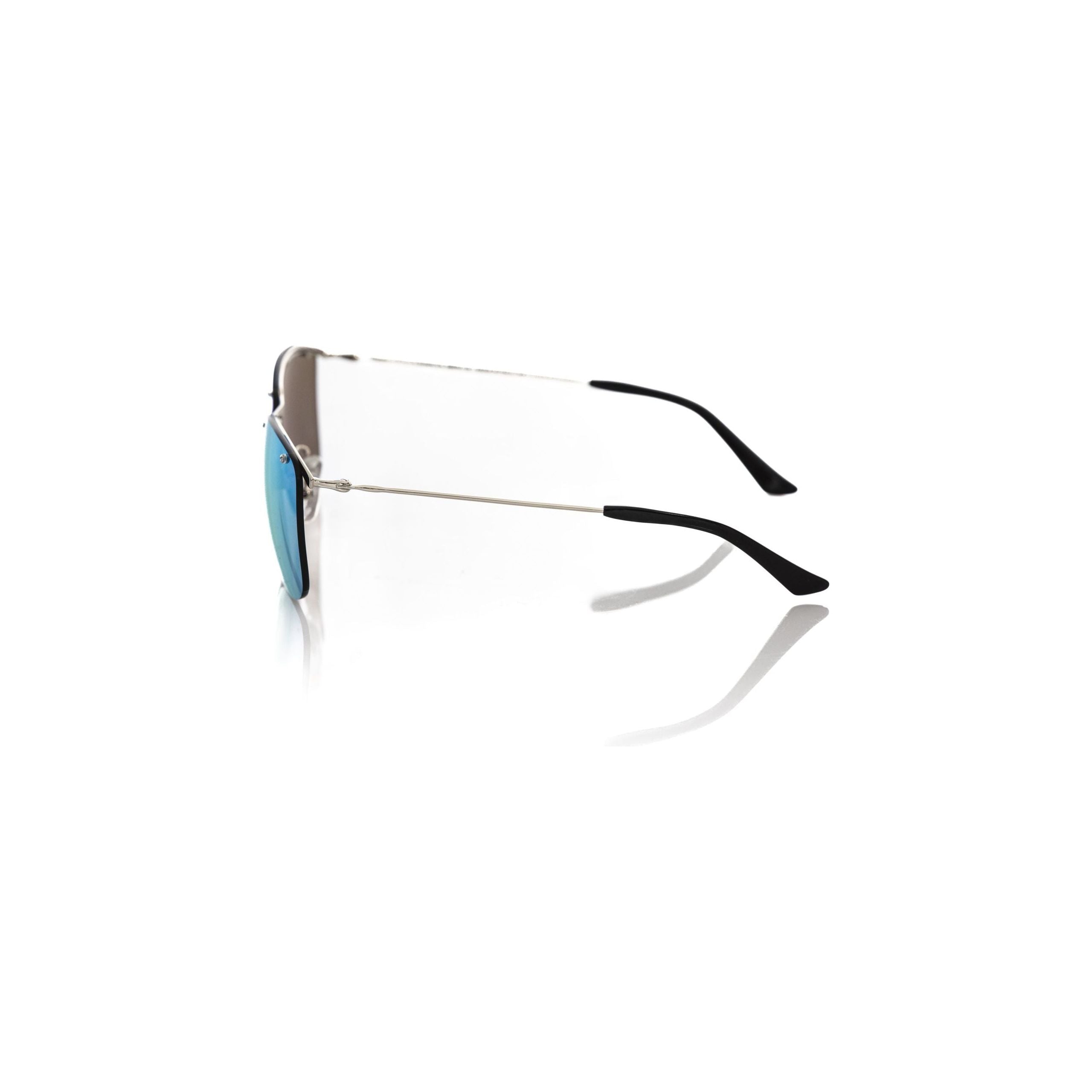 Frankie Morello Silver Metallic Sunglasses for Sophisticated Style