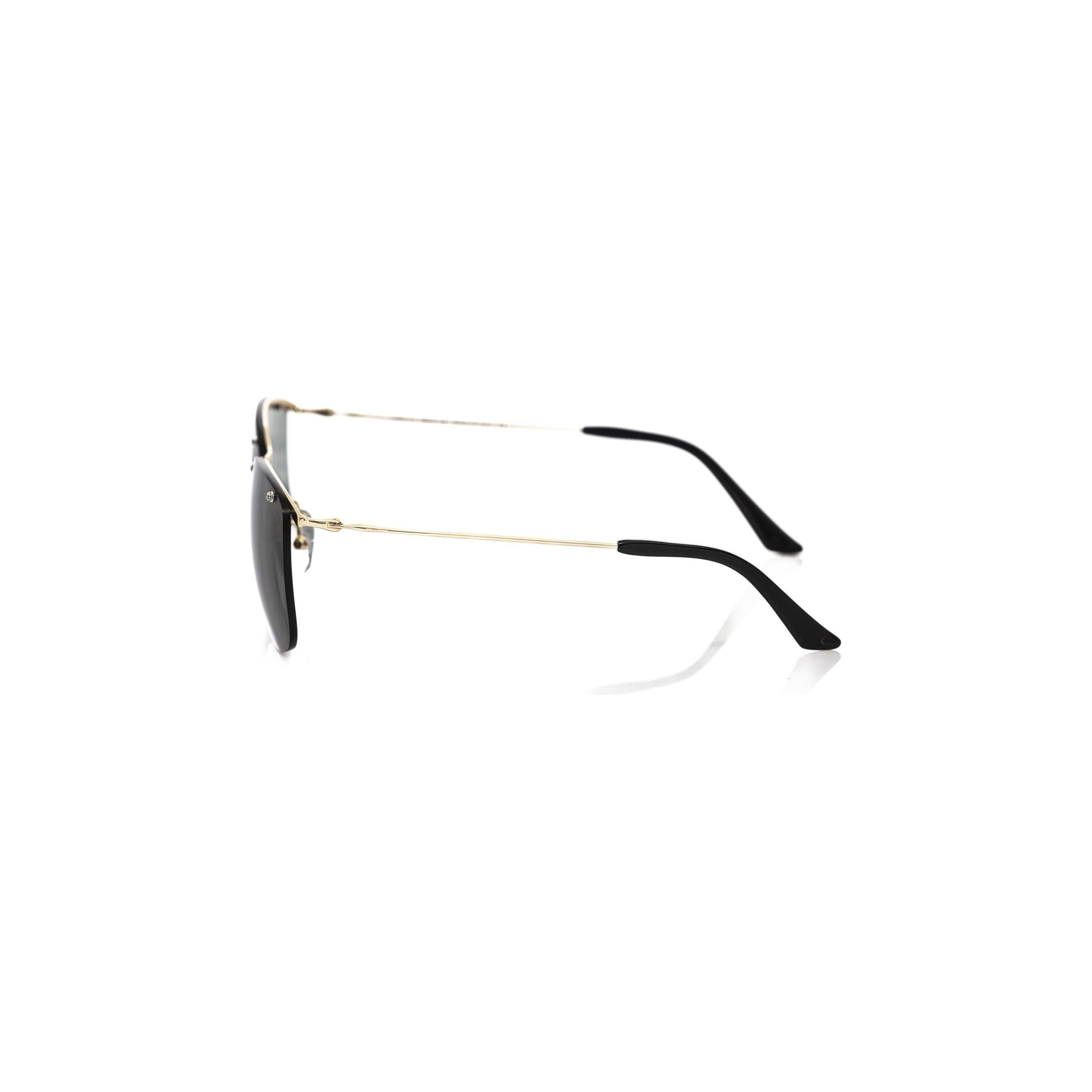 Frankie Morello Black Metallic Fiber Sunglass Excellence