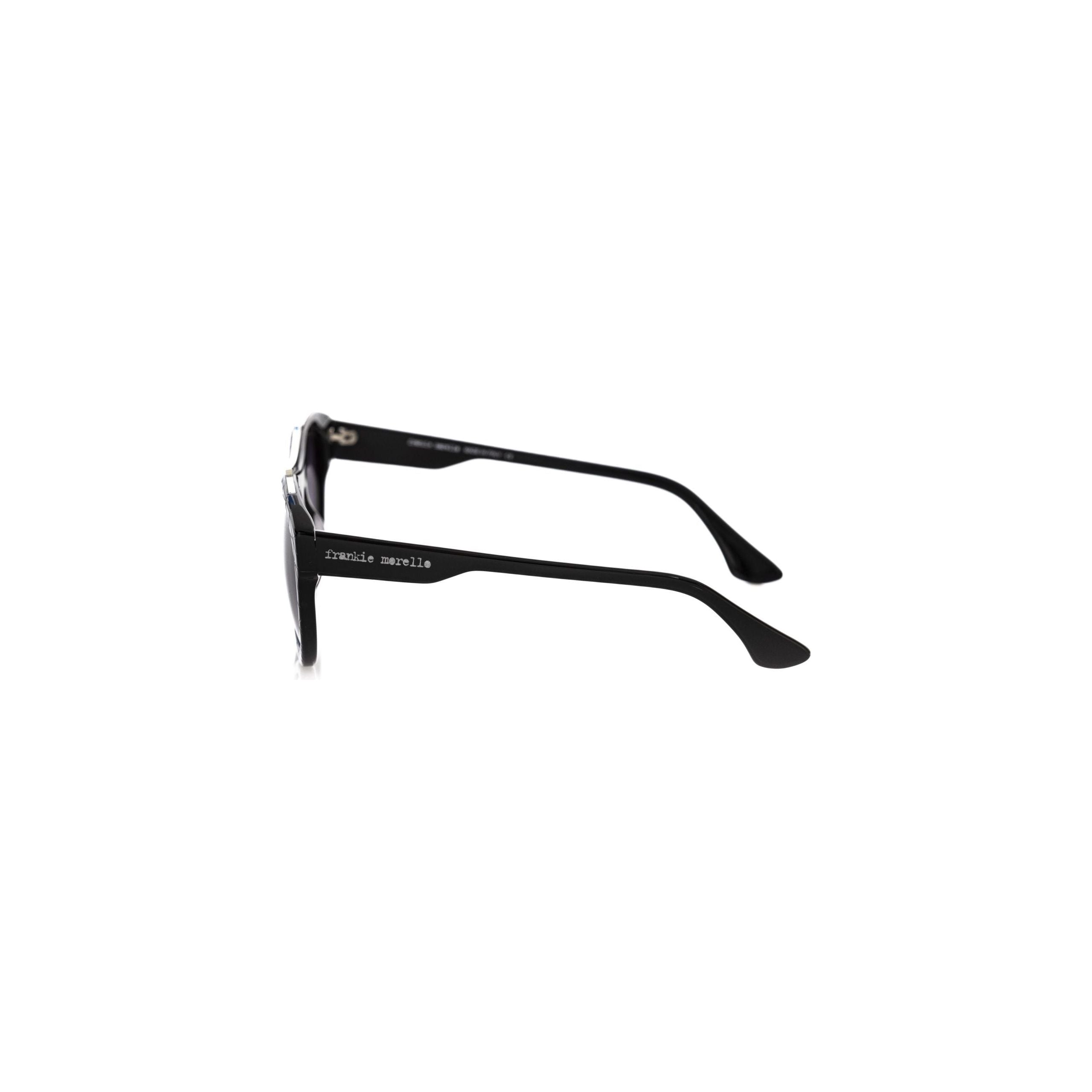 Frankie Morello Black Acetate Sunglass for Luxurious Style