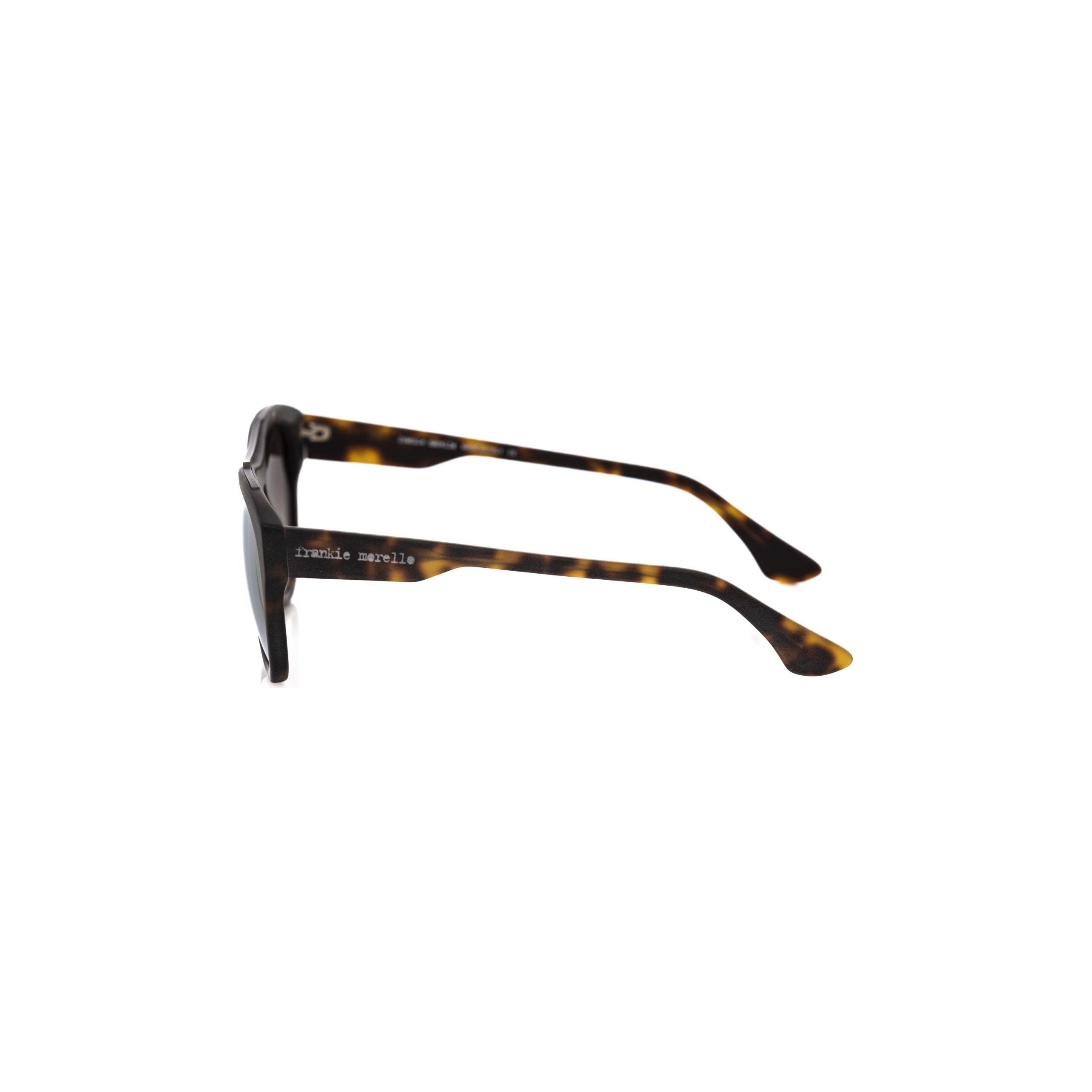 Frankie Morello Brown Acetate Sunglasses for Timeless Elegance