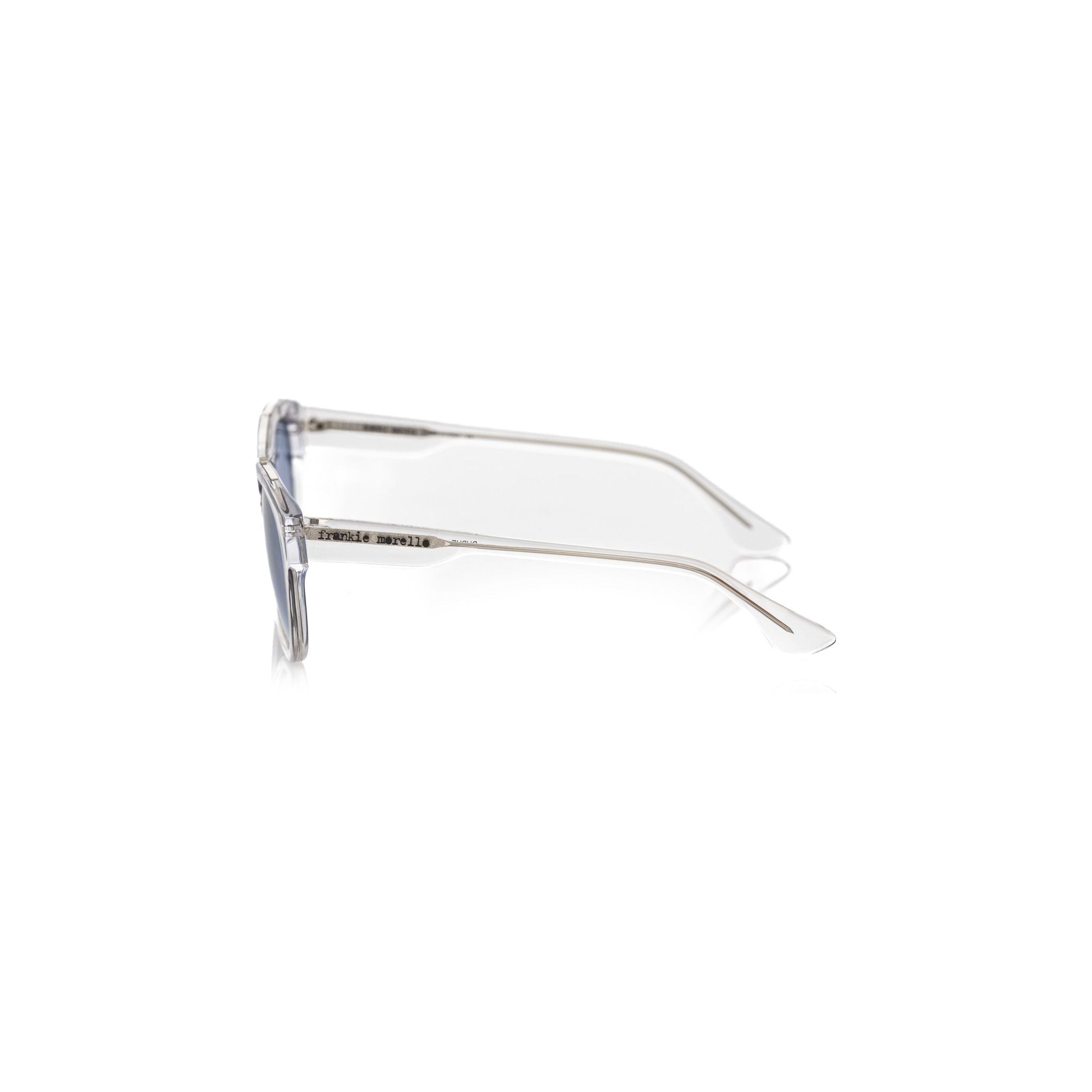 Frankie Morello White Acetate Sunglass for Timeless Elegance