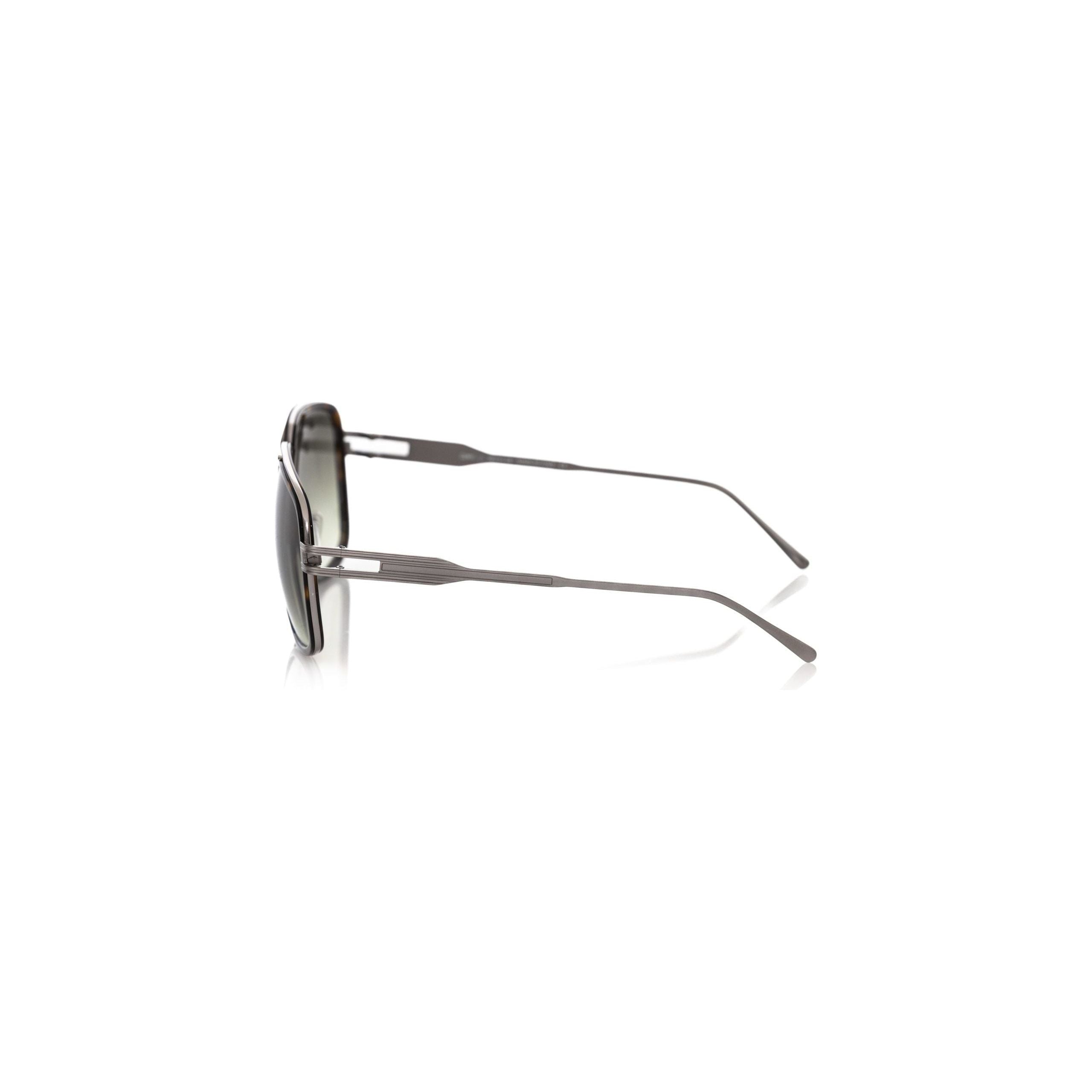 Frankie Morello Brown Metallic Fiber Sunglasses Elegance