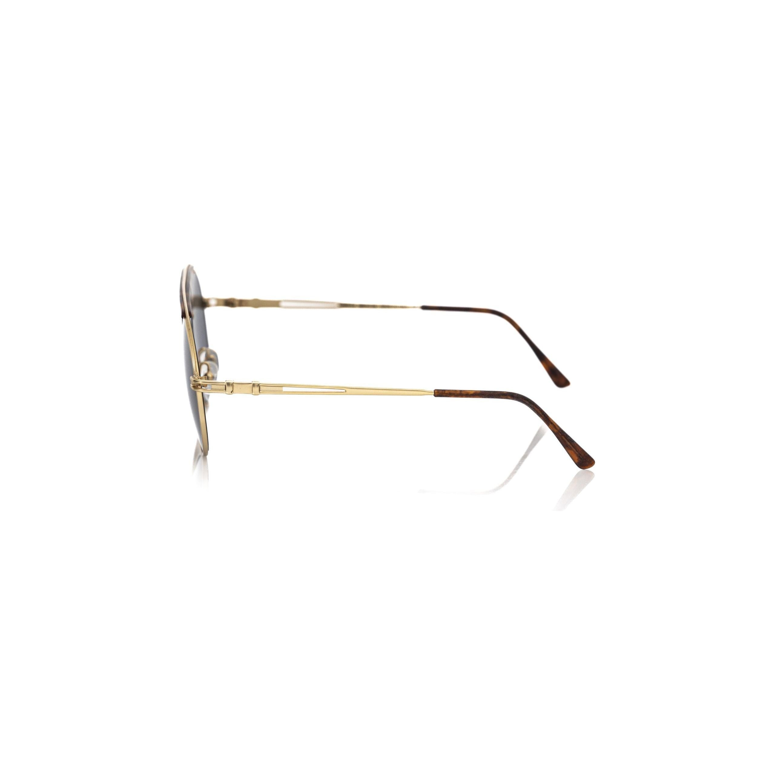 Frankie Morello Brown Metallic Sunglass with Black Lenses