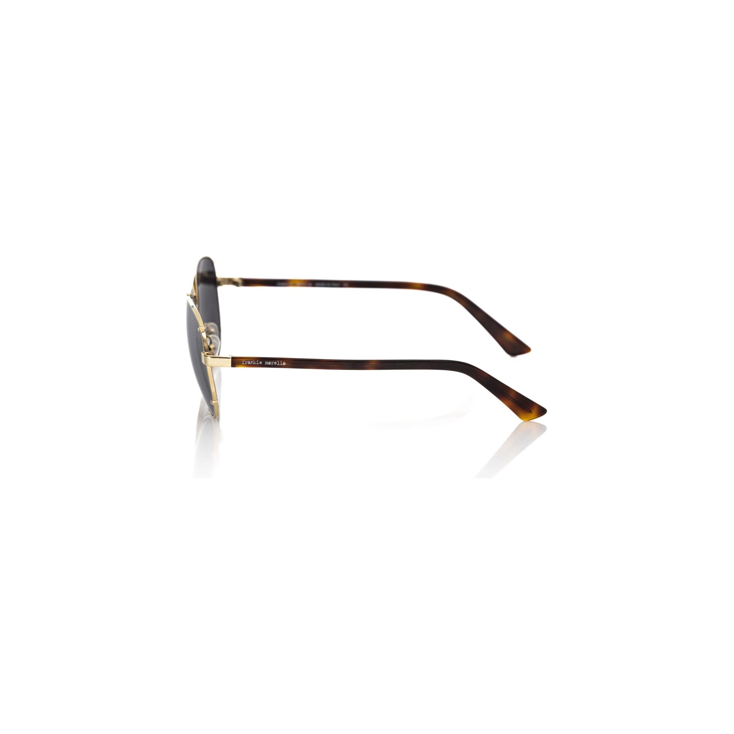 Frankie Morello Gold Metallic Fiber Sunglass Statement Piece
