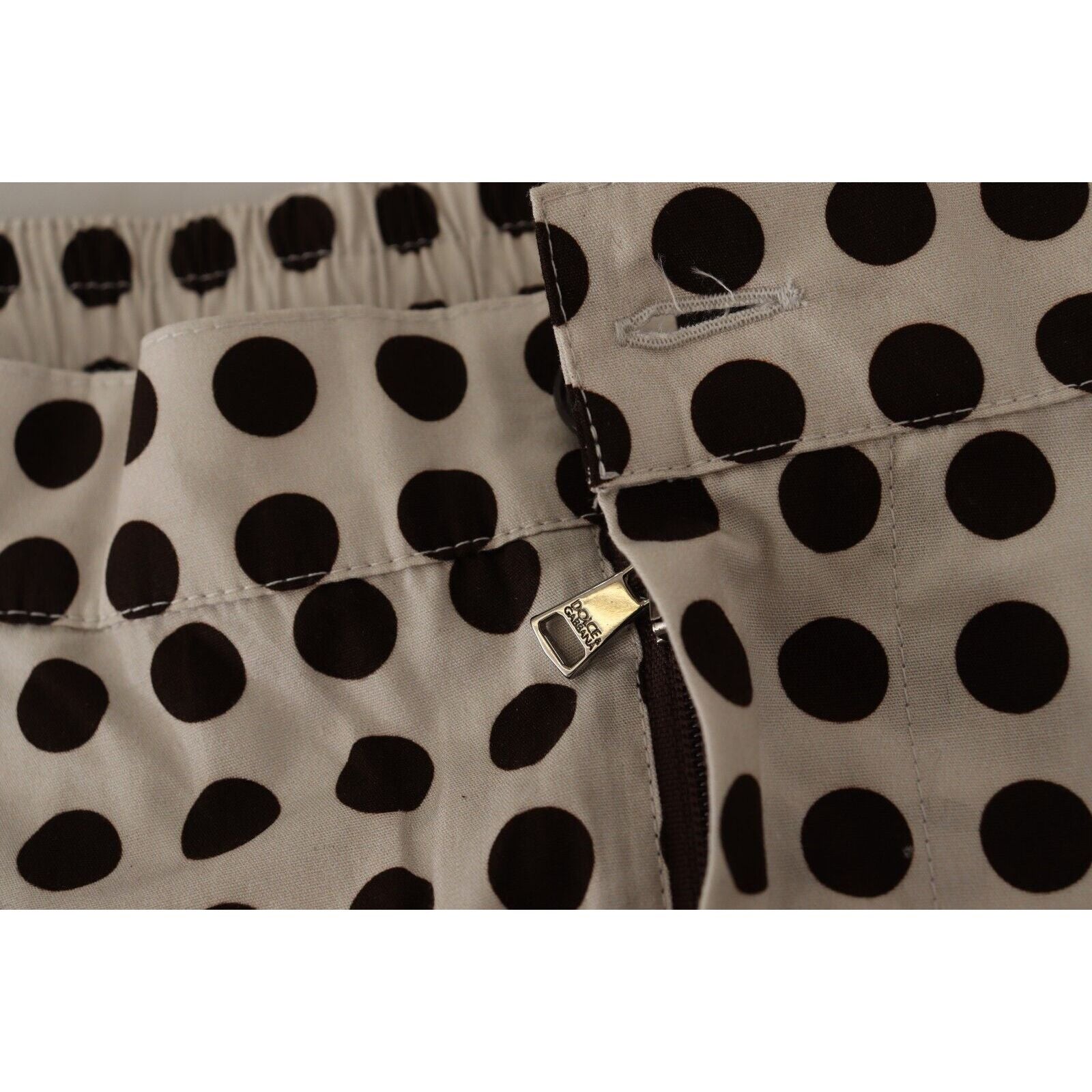Dolce & Gabbana Black Cotton Polka Dot Shorts Luxurious Fit