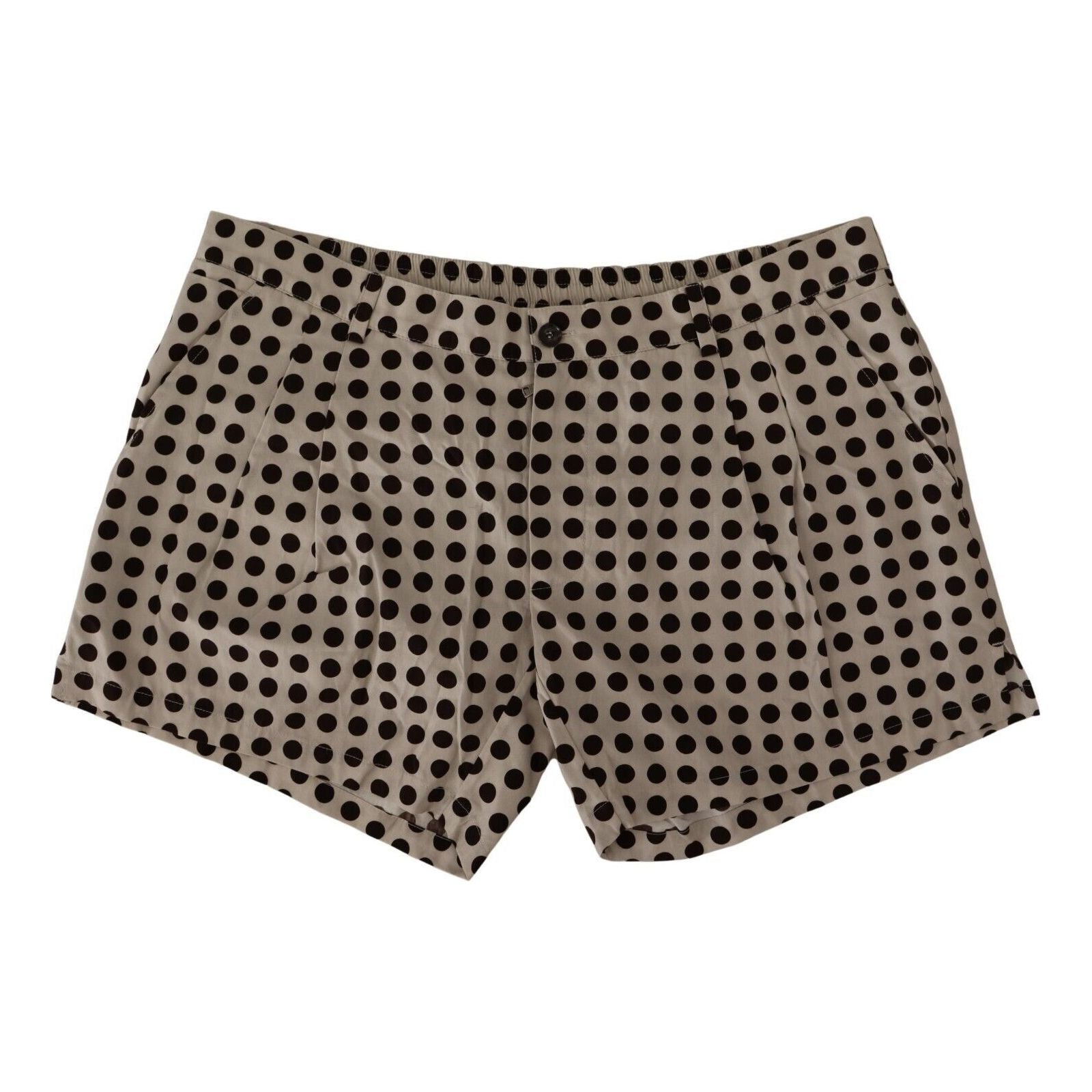 Dolce & Gabbana Black Cotton Polka Dot Shorts Luxurious Fit