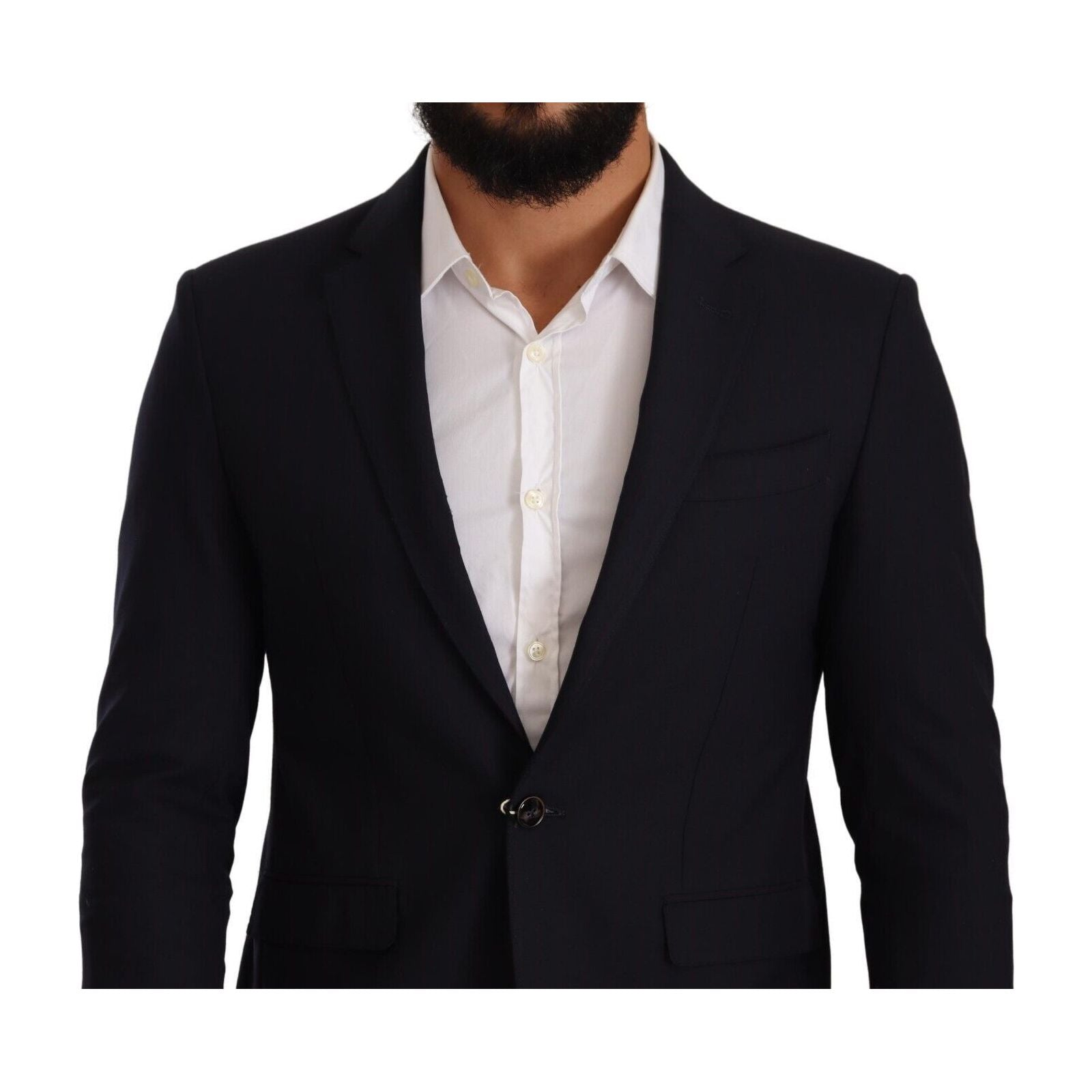 Domenico Tagliente Black Wool Elegant Single Breasted Jacket