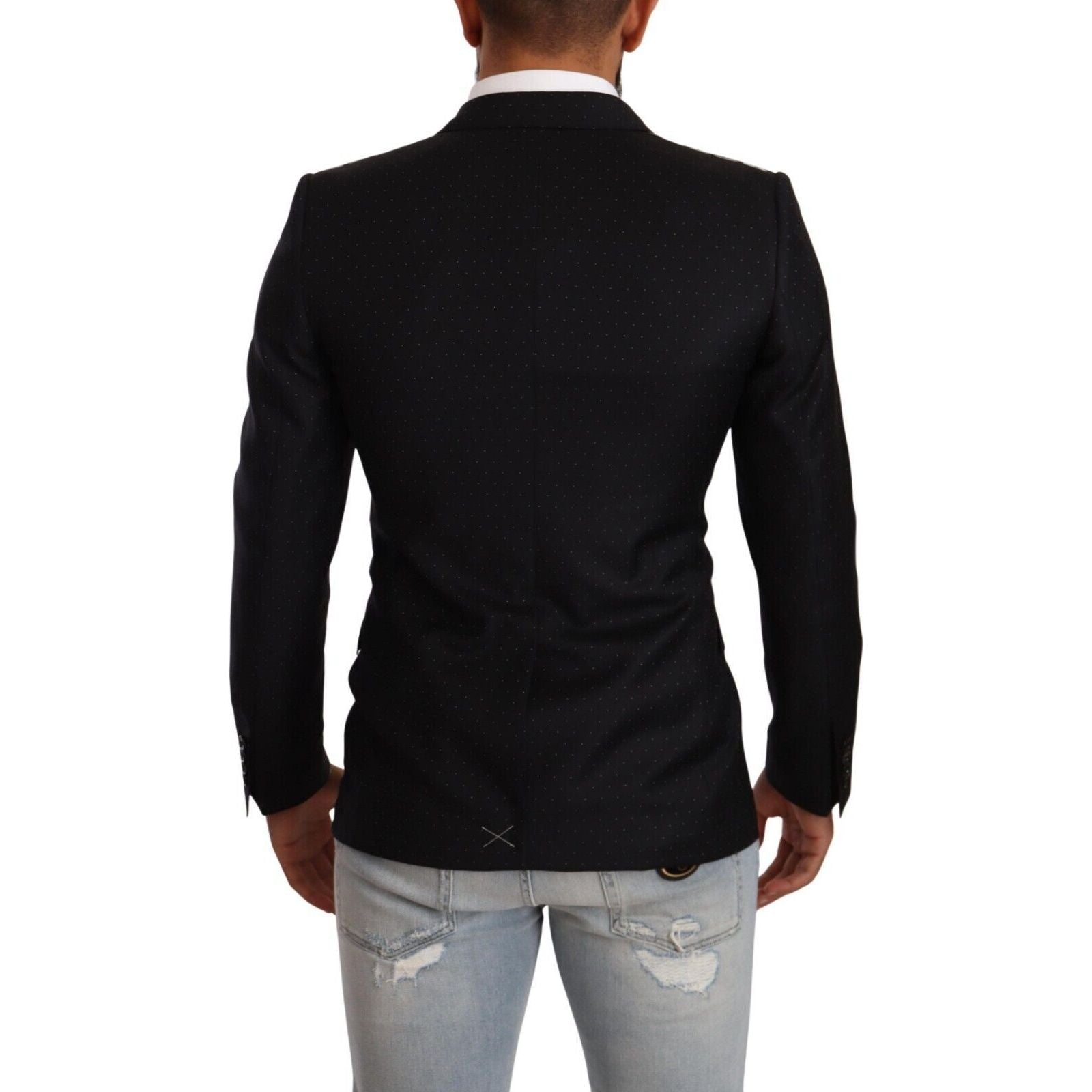 Dolce & Gabbana Black Virgin Wool Formal Blazer