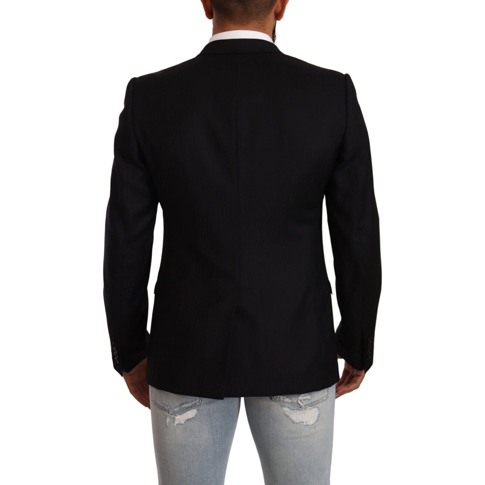 Dolce & Gabbana Black Virgin Wool Blazer