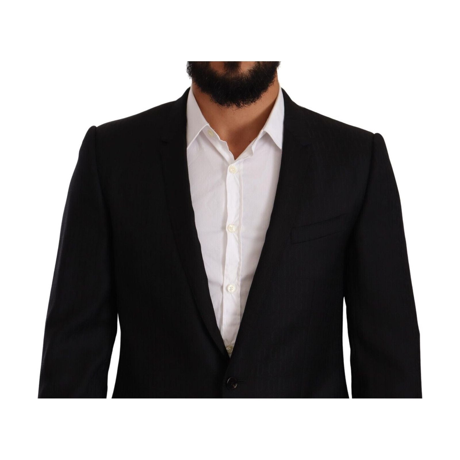 Dolce & Gabbana Black Virgin Wool Blazer
