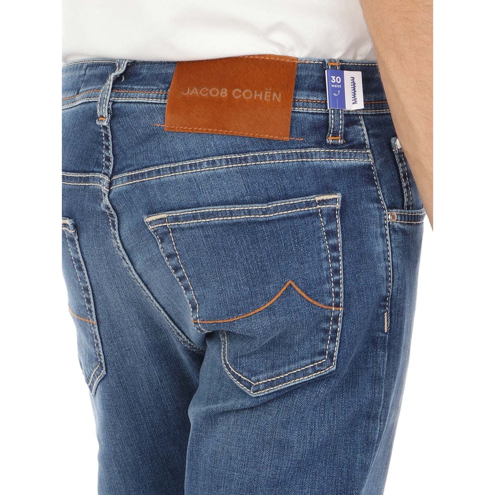 Jacob Cohen Blue Cotton Slim Jeans for Elevated Style