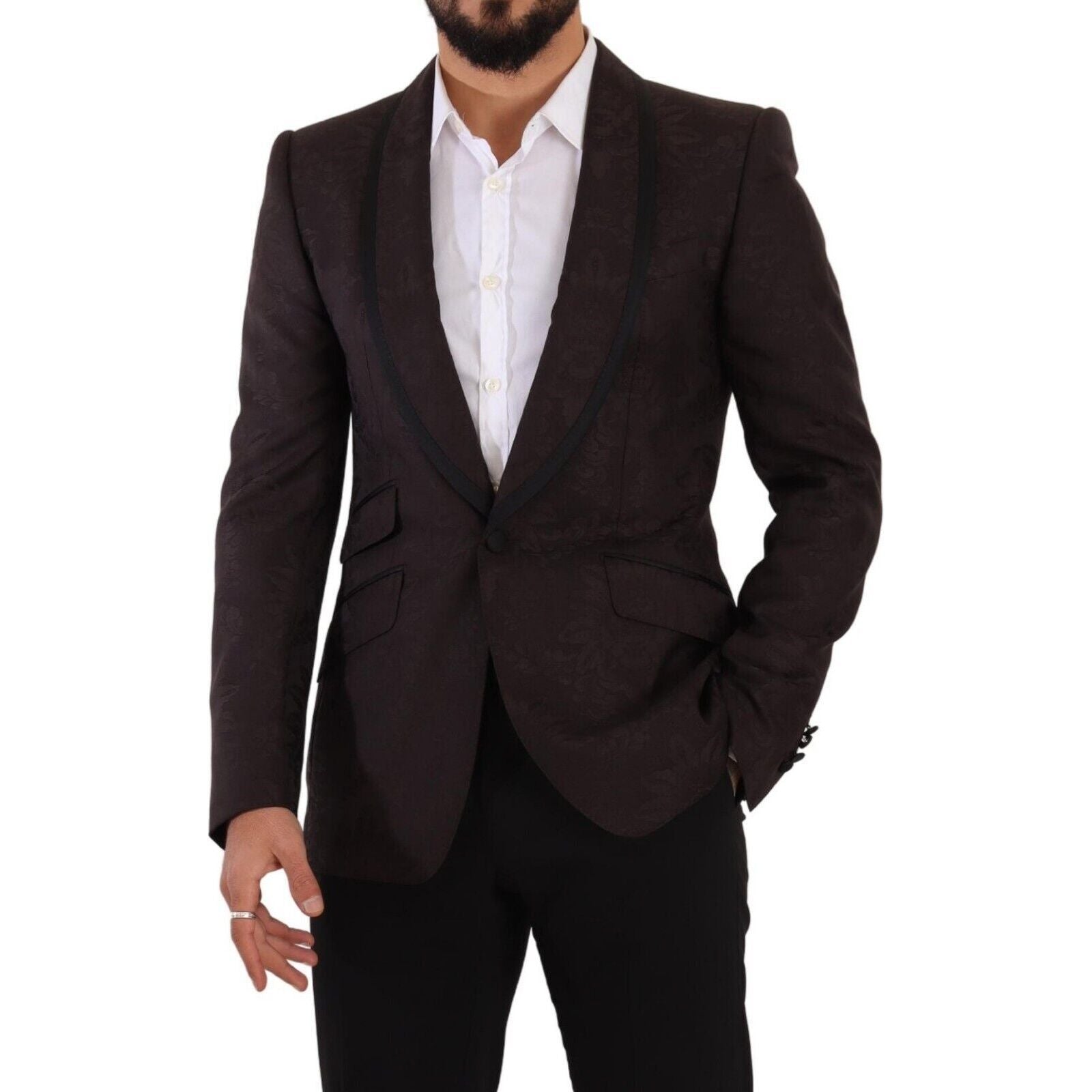 Dolce & Gabbana Navy Virgin Wool Single-Breasted Blazer