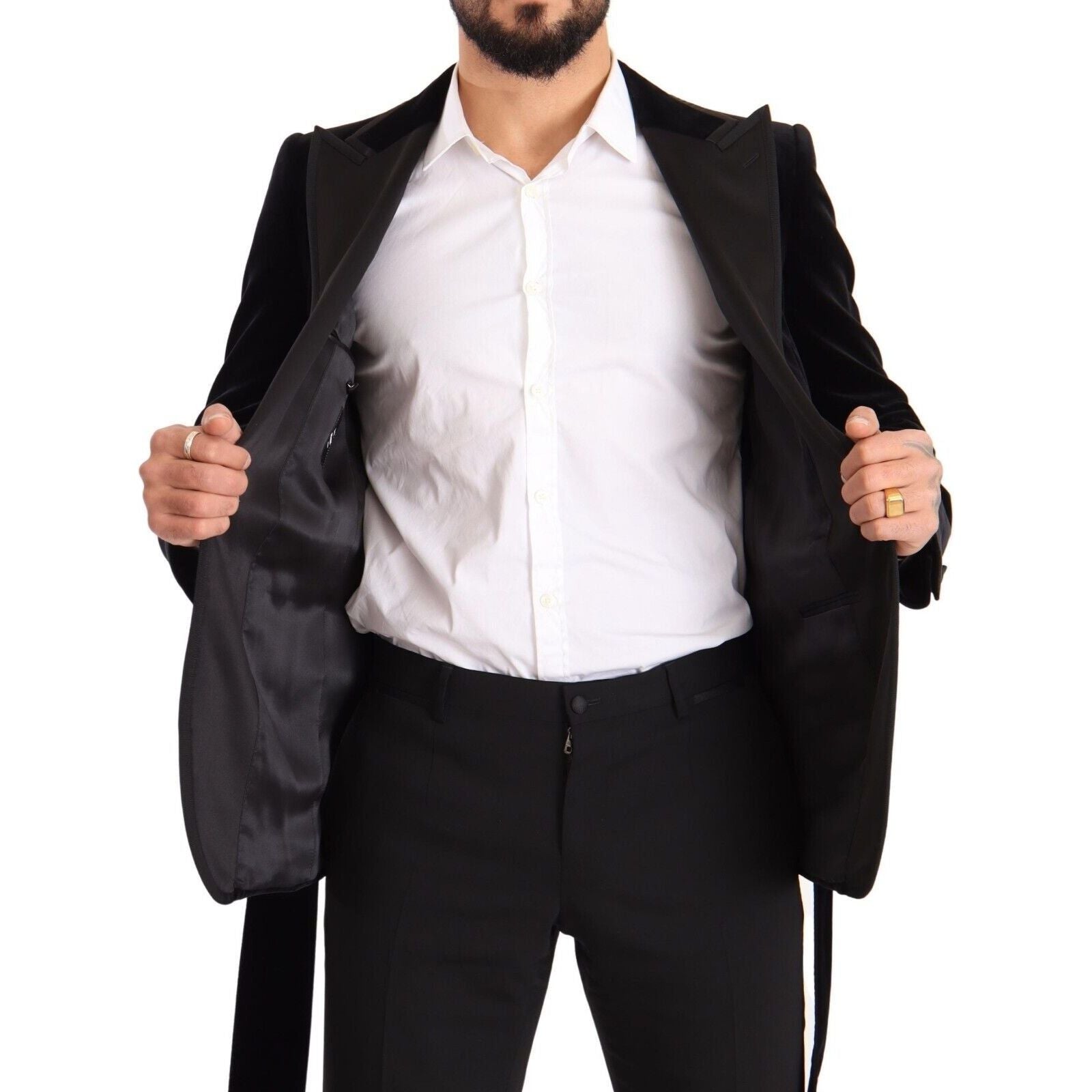 Dolce & Gabbana Green Velvet Single Breasted Blazer