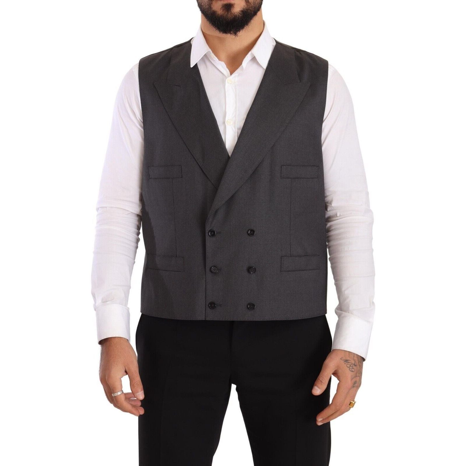 Dolce & Gabbana Gray Wool Blend Sicilia Suit