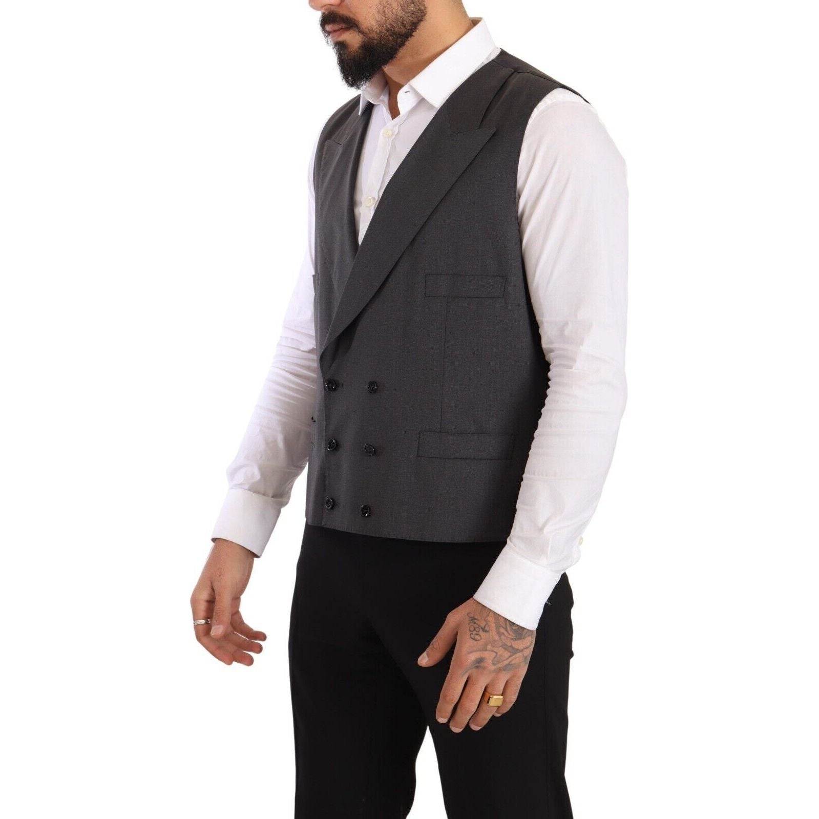 Dolce & Gabbana Gray Wool Blend Sicilia Suit