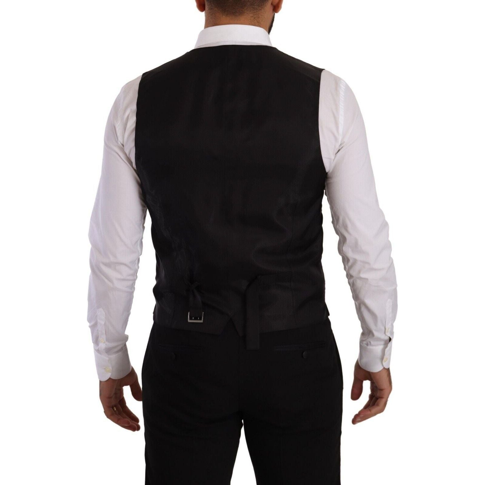 Dolce & Gabbana Black Wool Suit Ensemble