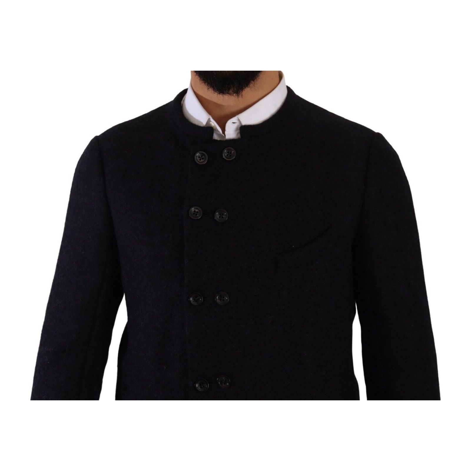 Dolce & Gabbana Dark Grey Alpaca Blend Jacket