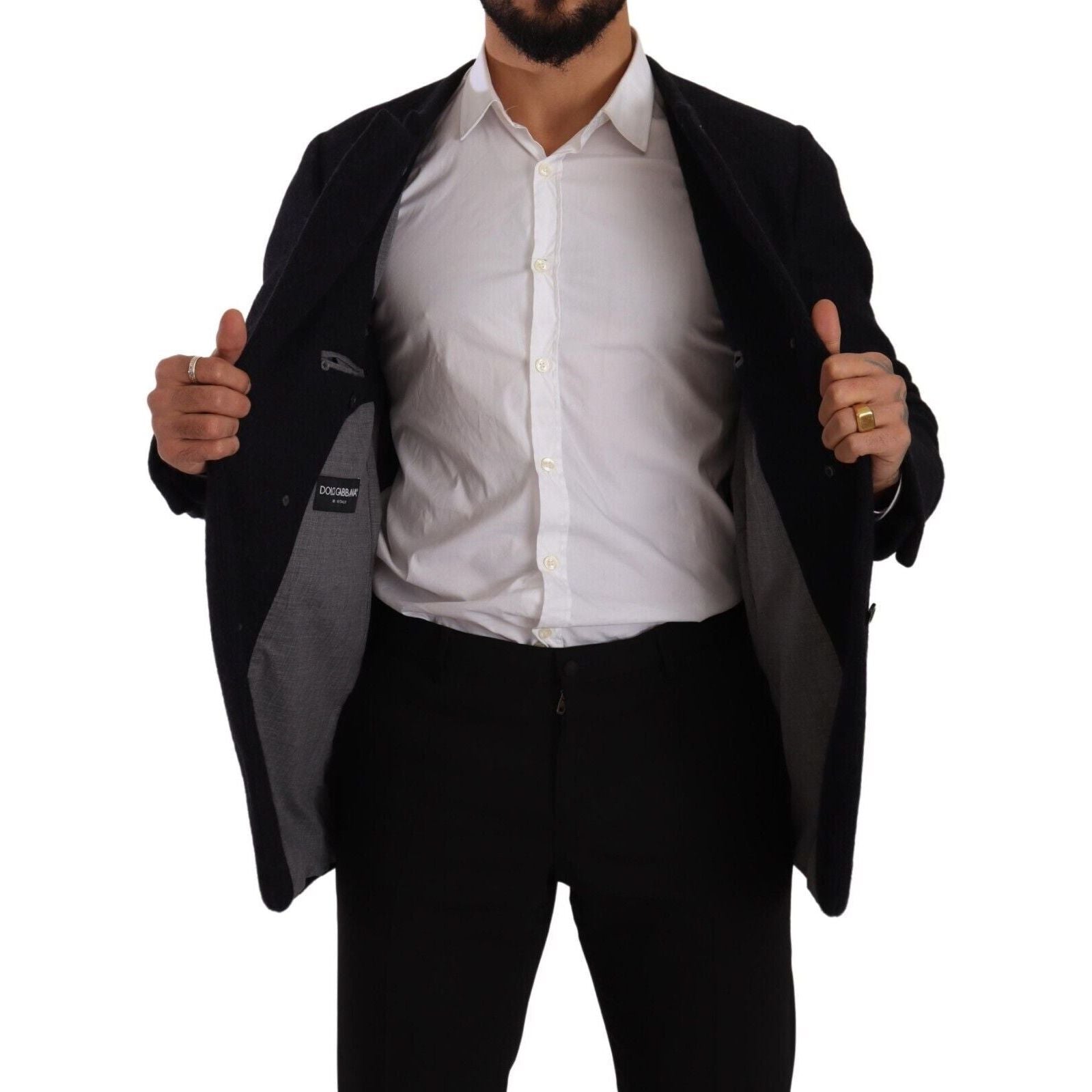 Dolce & Gabbana Dark Grey Alpaca Blend Jacket