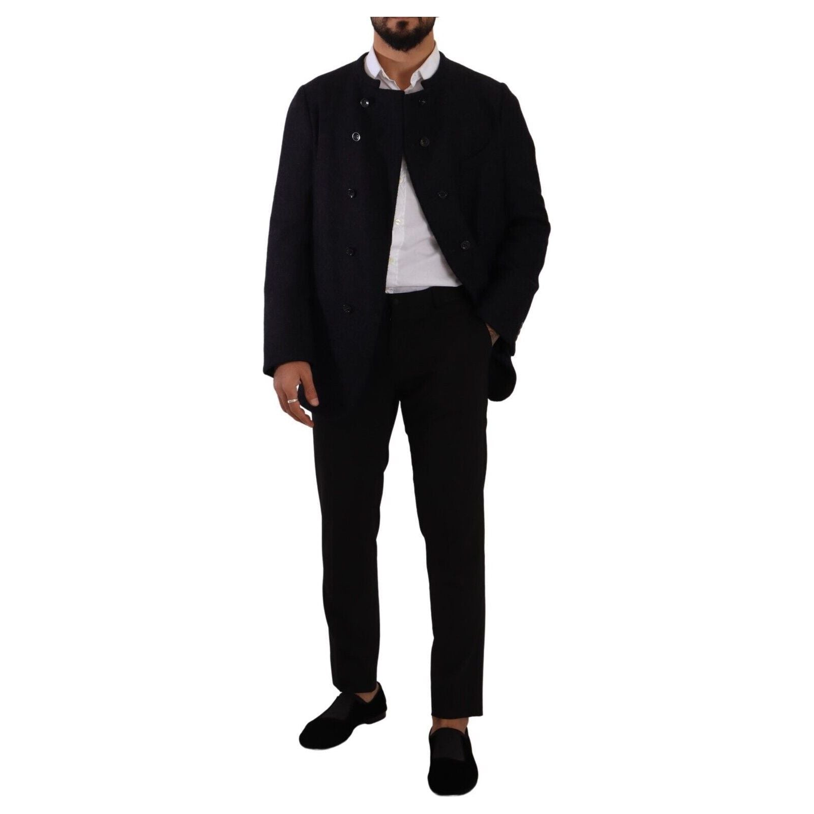 Dolce & Gabbana Dark Grey Alpaca Blend Jacket