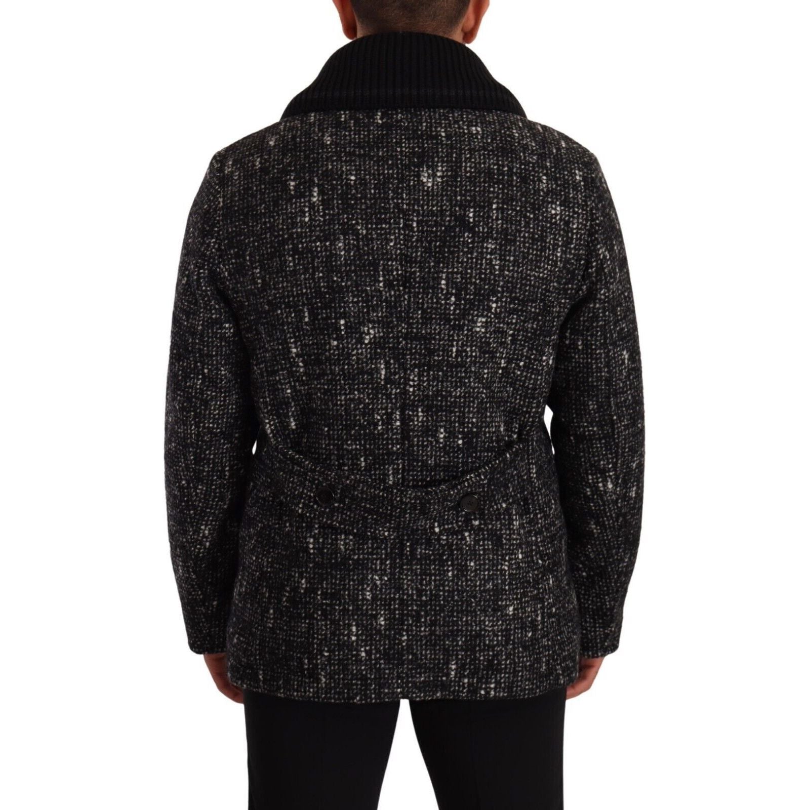 Dolce & Gabbana Grey Wool Blend Overcoat