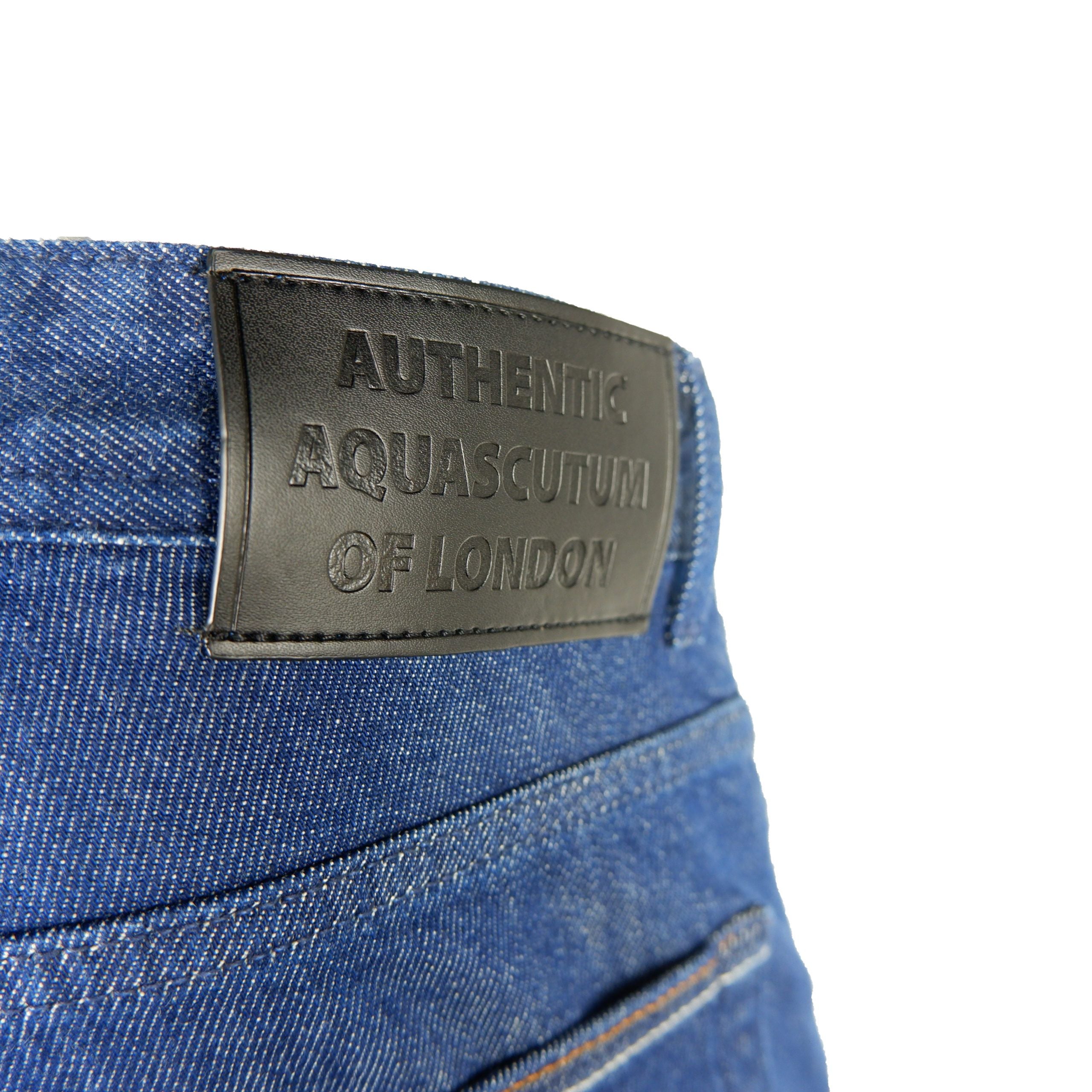 Aquascutum Blue Cotton Jeans for Elevated Everyday Style