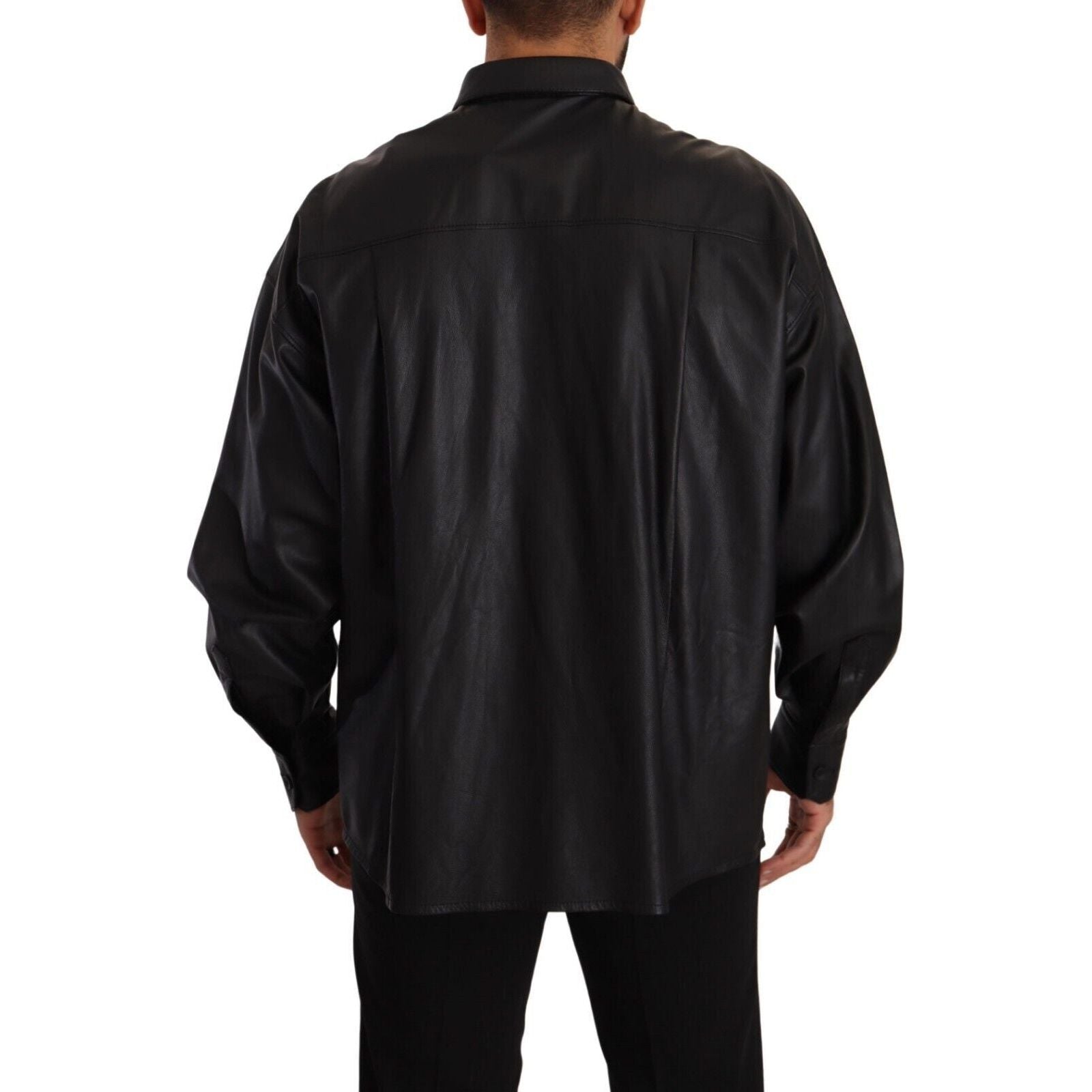 Dolce & Gabbana Black Leather Jacket for Timeless Style
