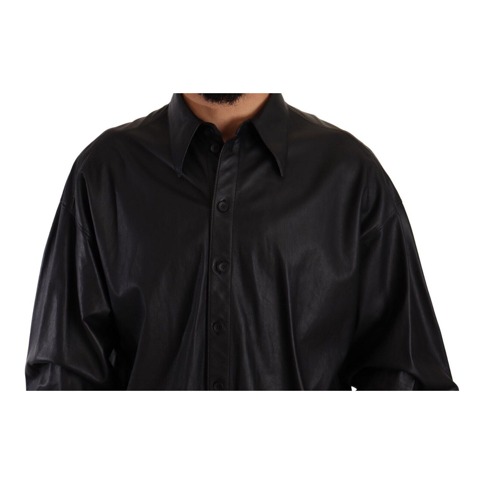 Dolce & Gabbana Black Leather Jacket for Timeless Style