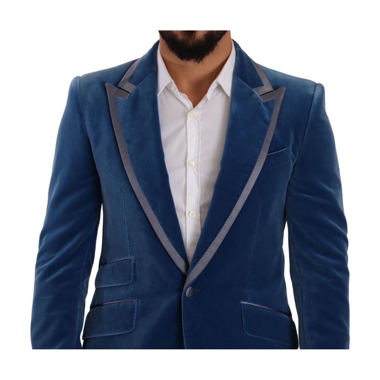 Dolce & Gabbana Blue Velvet Slim Fit Suit