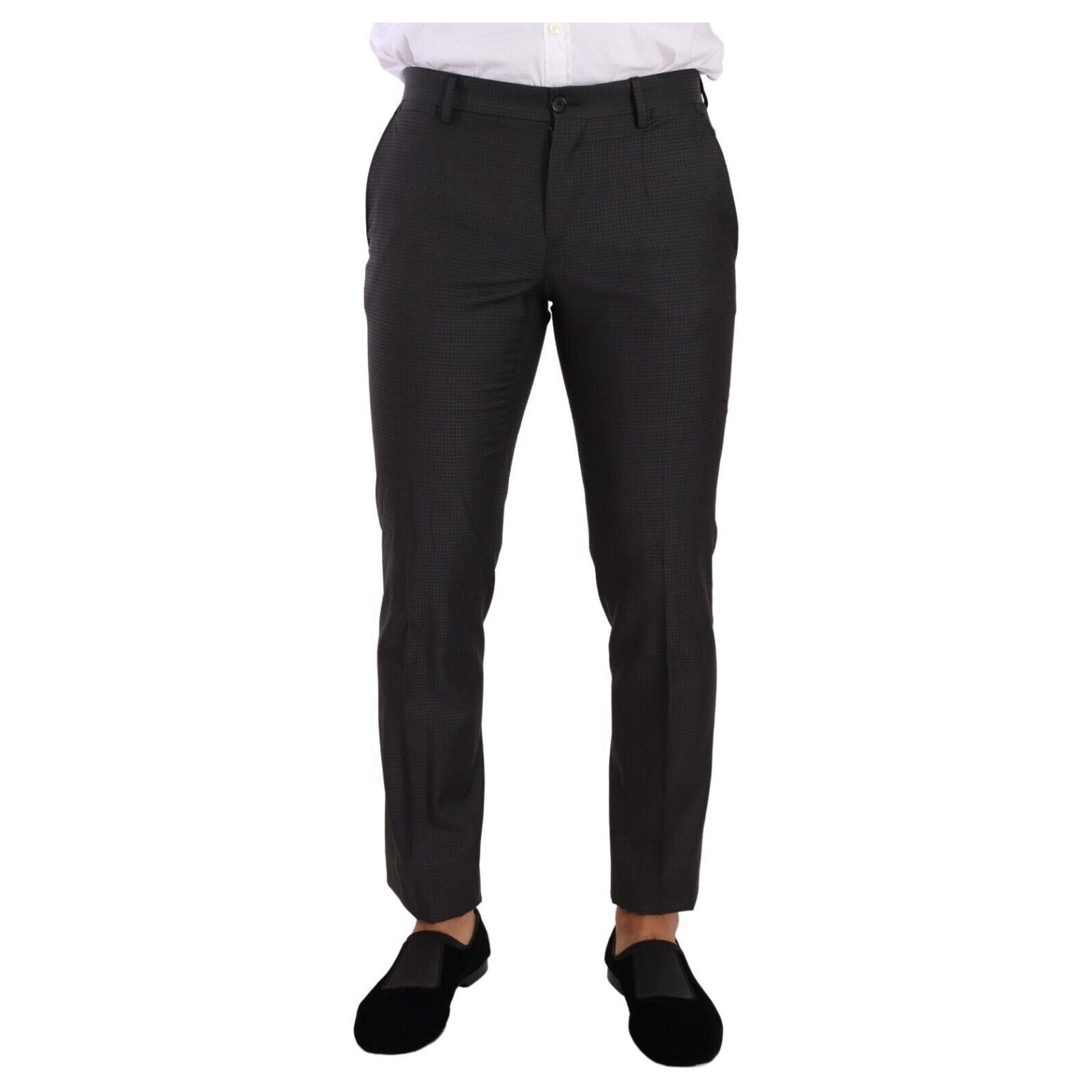 Dolce & Gabbana Black Virgin Wool Martini Suit Collection