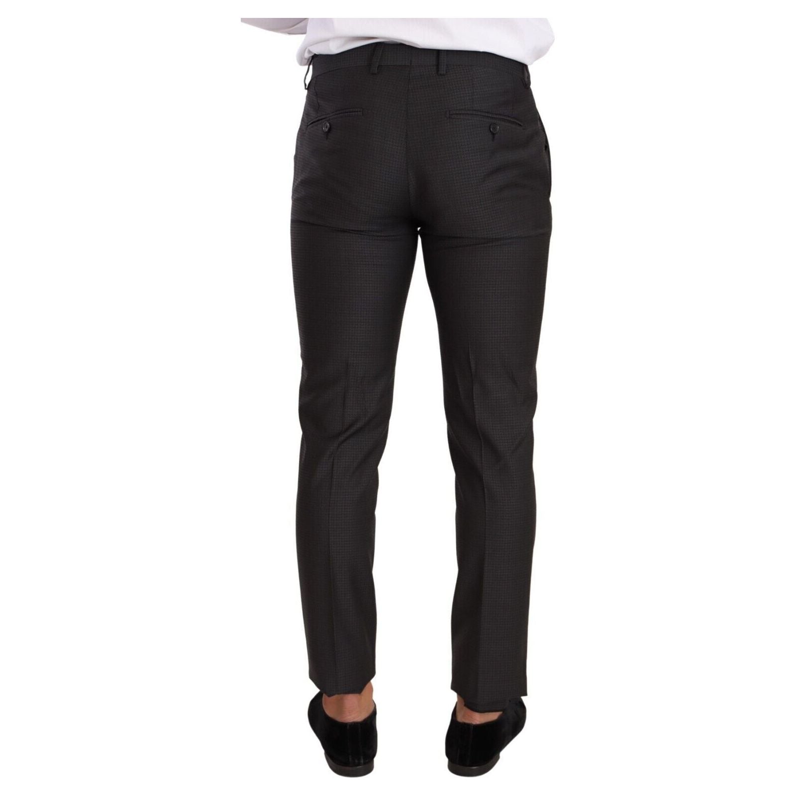 Dolce & Gabbana Black Virgin Wool Martini Suit Collection
