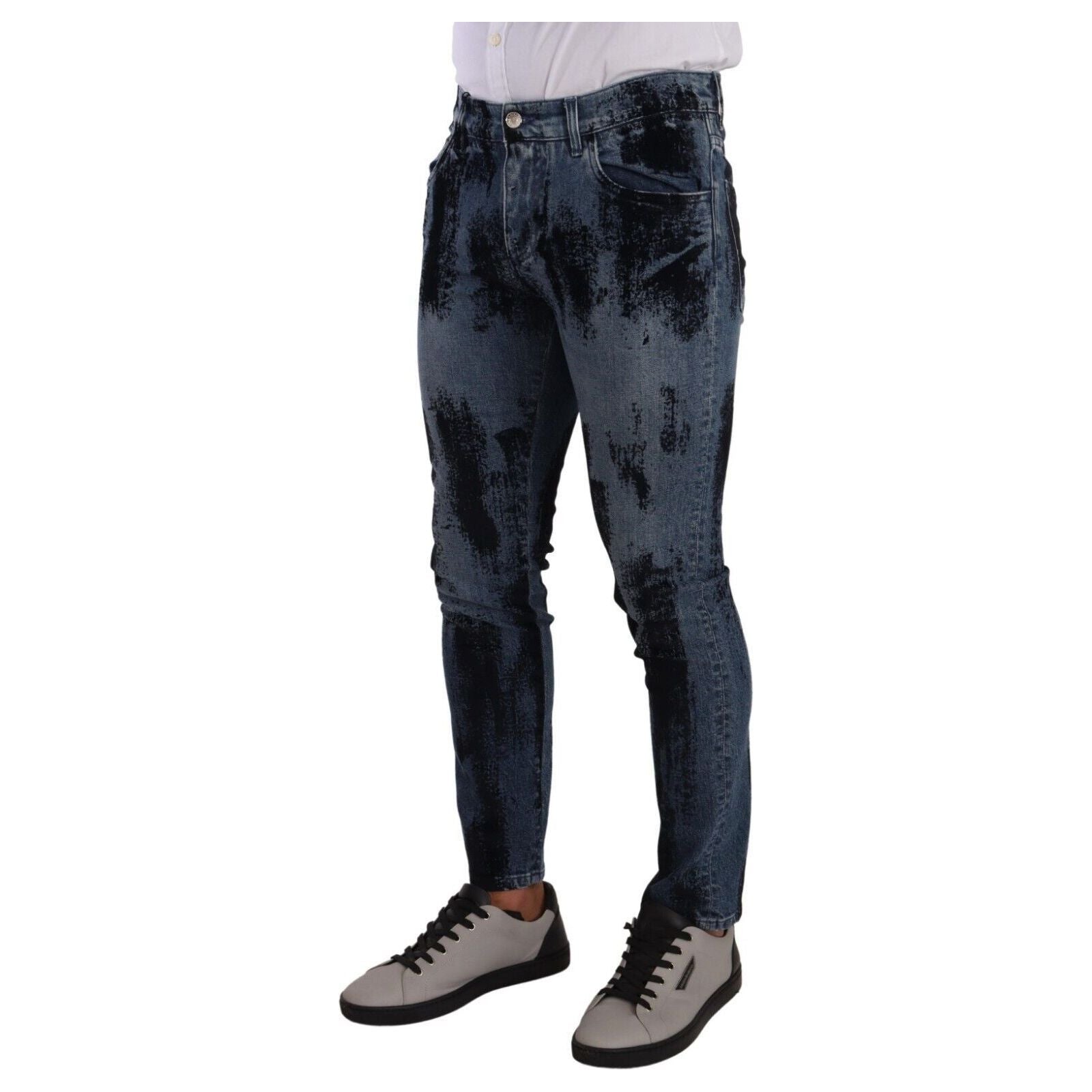 Dolce & Gabbana Blue Stretch Denim Skinny Jeans